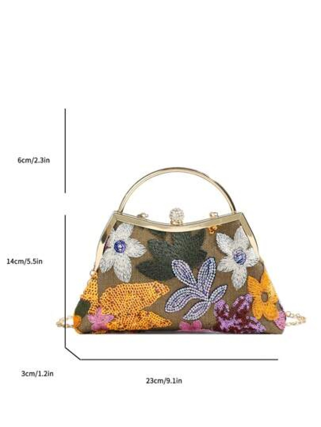 Embroidered Floral Tulle Sequin Patchwork Retro Chic Clutch Bag Elegant Women s Evening Handbag For Party Perfect For Party Wedding Prom Dinner Banquet Matching With Holiday Party Dress Evening Dress