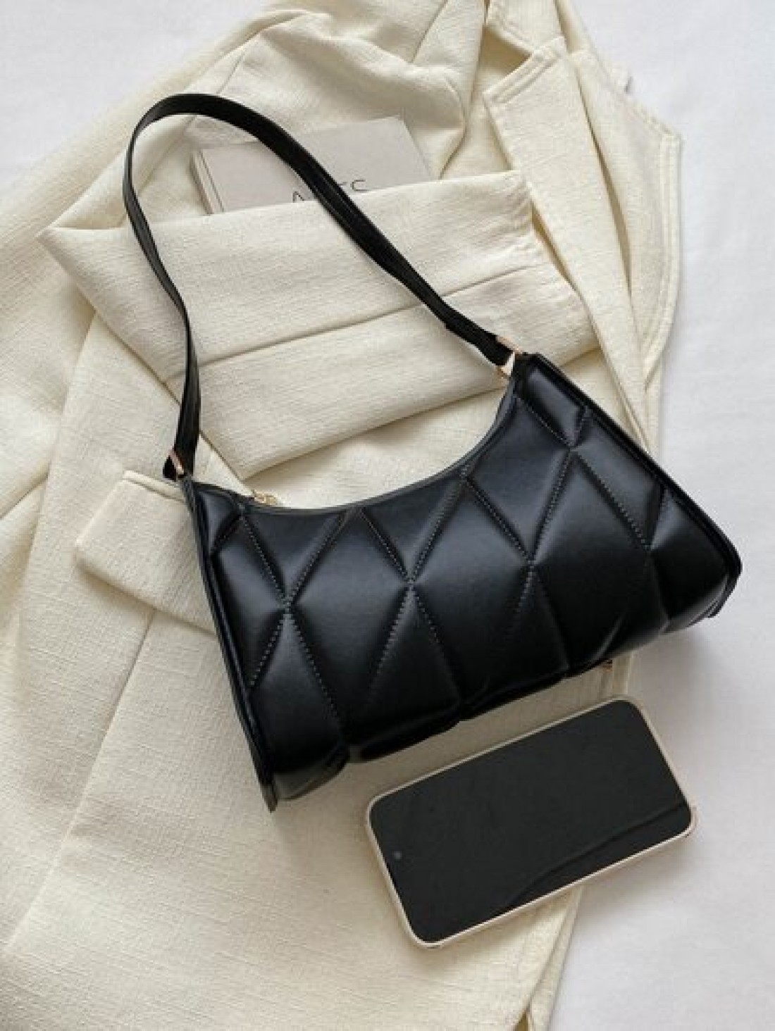 Lightweight Business Casual Mini Quilted Flap Fashionable Square Bag For Teen Girls Women College Students Rookies White Collar Workers Perfect For Office College Work Business Commute Outdoors Travel