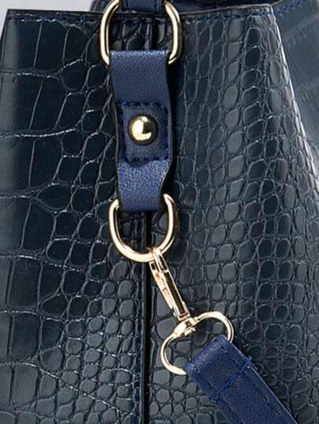 Large Capacity Lightweight Portable And Casual Fashionable Mini Crocodile Embossed Top Handle Bucket Bag Crocodile Embossed Bucket Bag Faux Leather Shoulder Bag Women s Fashion Bag