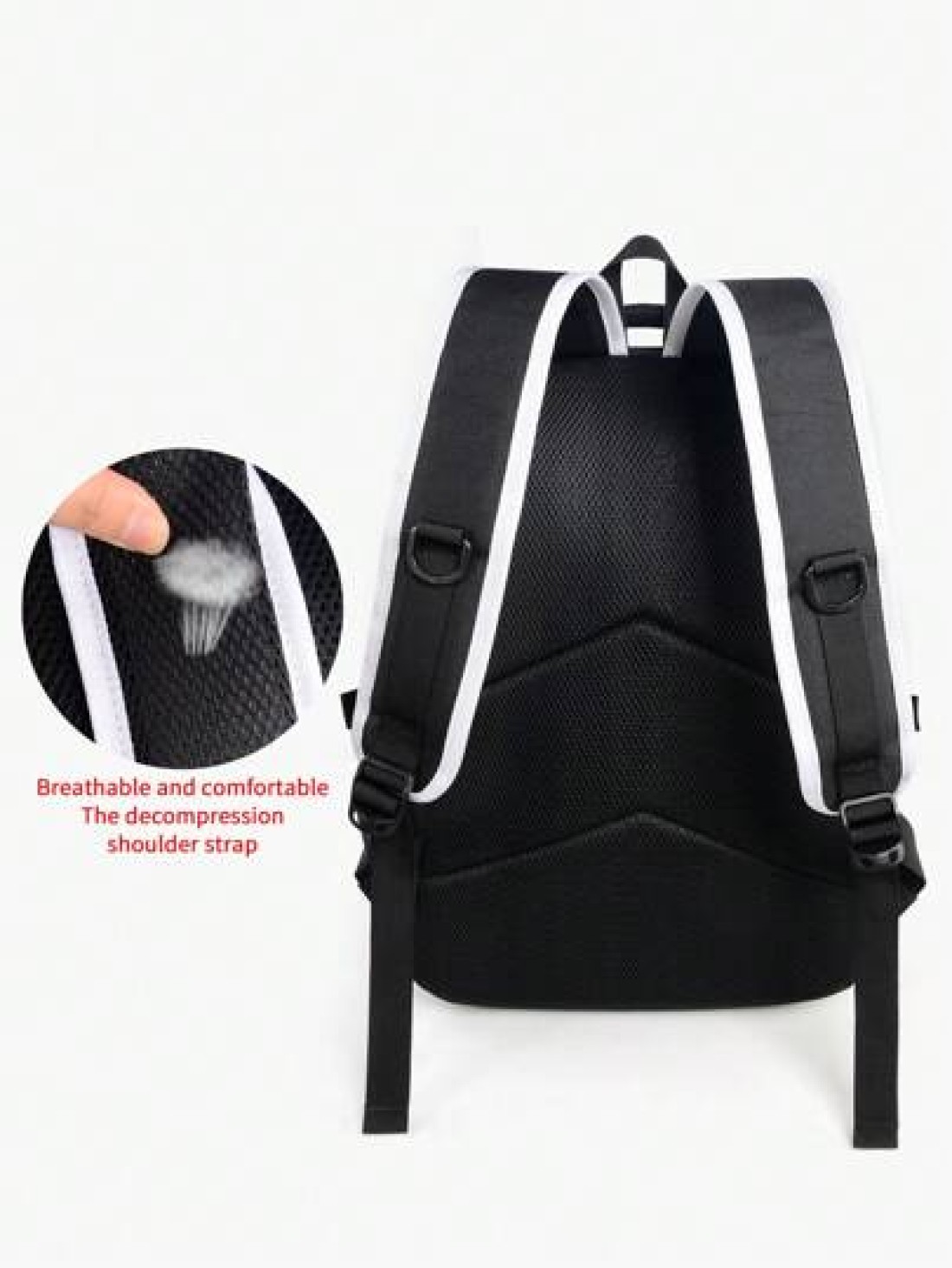 Marvel Graphic Print Oxford Cloth Backpack Minimalist Letter Design Large Capacity Laptop Bag Travel Bag Adjustable Shoulder Strap Multiple Compartments Suitable For Students Summer