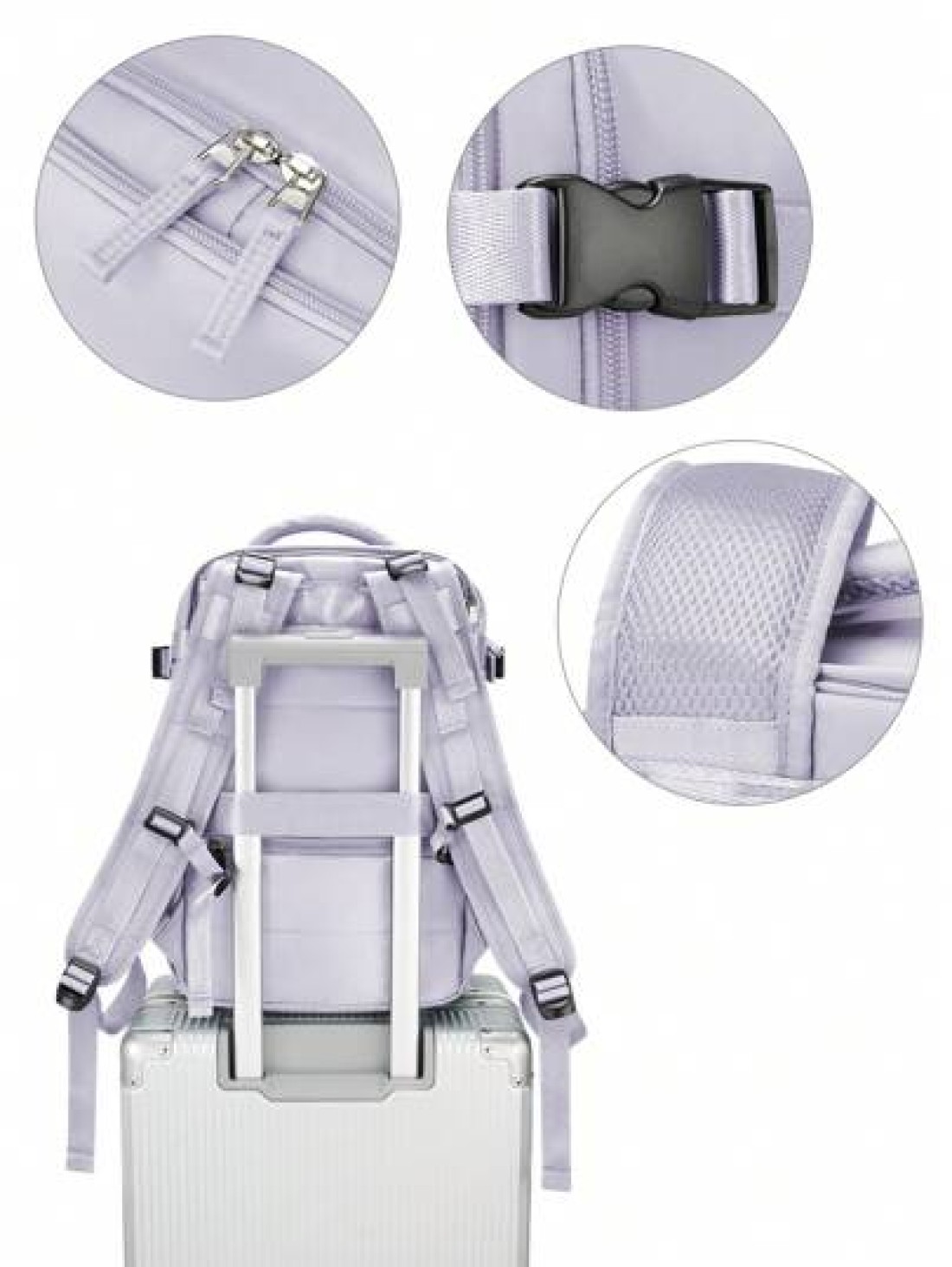 Lightweight Large Capacity Water Resistance Nylon Fabric Carry On Backpack Travel Backpack Computer Short Distance Business Backpack Fits15 6 Inch Laptop Suitable For Travel Business Vacation College