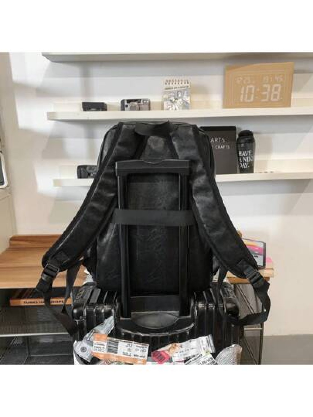 14 7inch Laptop Backpack Large Capacity Rucksack For School Teenagers Boys Men PU Leather Backpacks Male Schoolbag