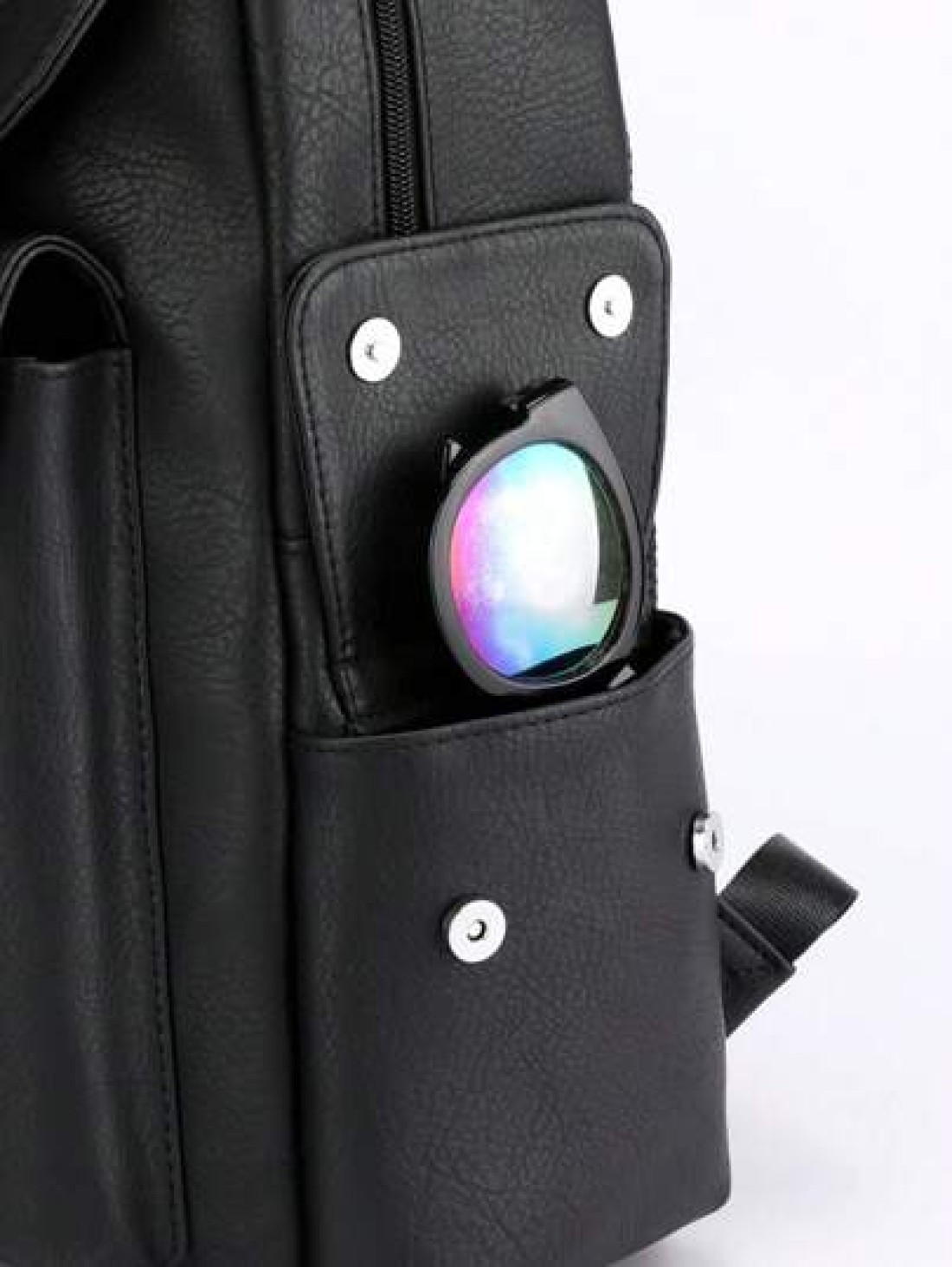 Multi Pocket Pu Soft Leather Backpack Men Purse Can Hold 15 6 Inch Computer Bag Lightweight School Bag Large Capacity Travel Bag Commuter Convenient Day Bag Multi Functional Book Bag For Students Juni