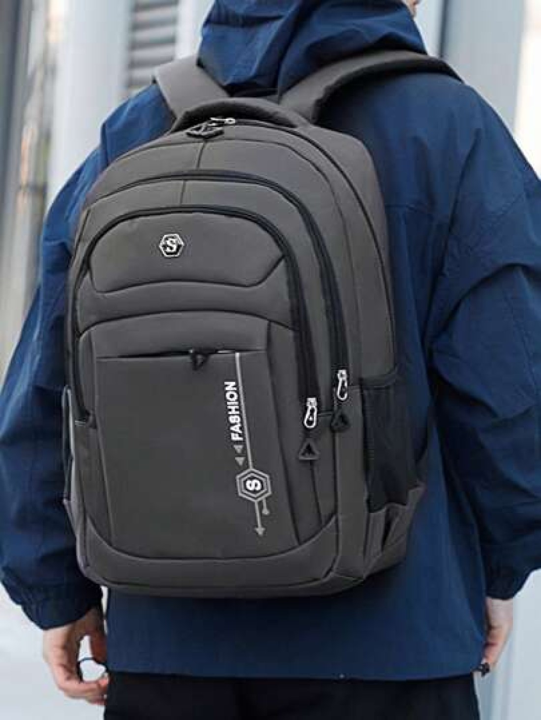 1pc Travel Business Laptop Backpack For 15 6 Inch PC Casual Sport Style Nylon Backpack For Men Large Student Bag Lightweight Multi Function Travel Bag Easy Storage Day Bag Stylish Business Travel Bag