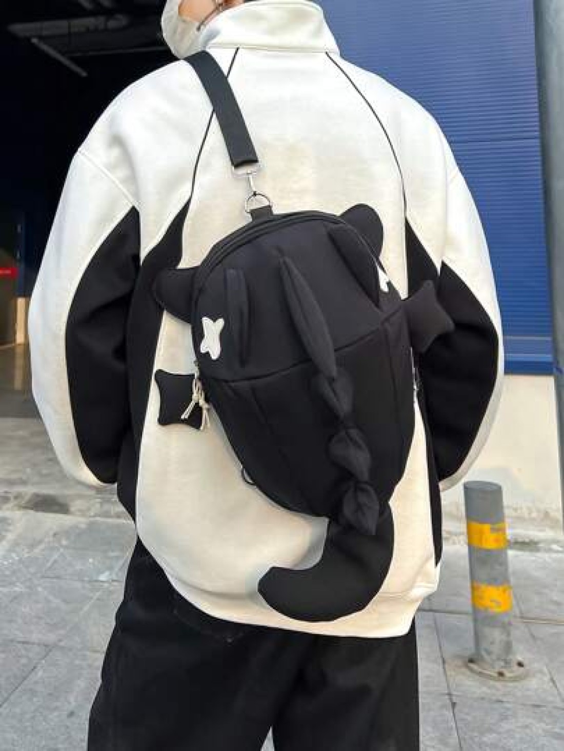 peach tree Shark Printed Backpack Stylish Simple Suitable For High School College Students Couples Commuting Travel Back To School Multi Pocket Lightweight Peach Tree Brand Ideal Gift For Men For Hall