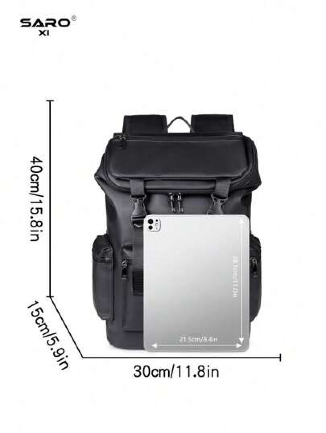 saroxi Men s Casual Backpack Stylish Flip Cover Rucksack Lightweight And Portable Suitable For Travel Camping Hiking College School Youth Students Essential Gift