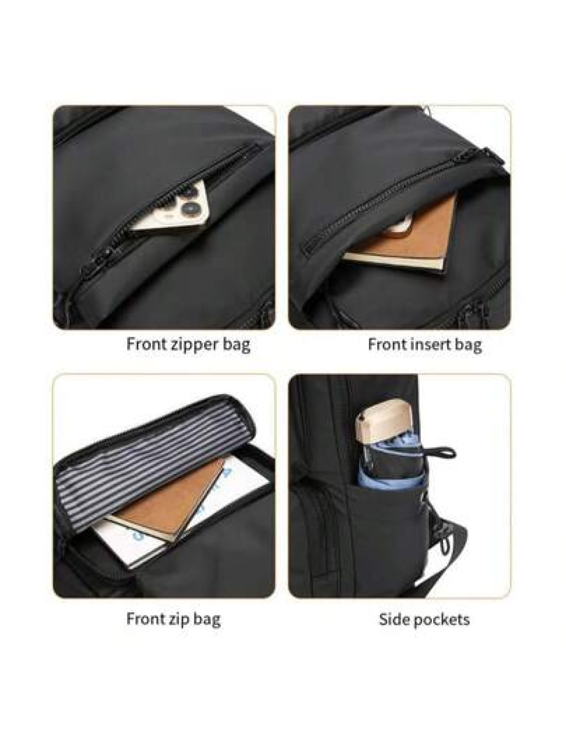 Men s Backpack For Casual Travel Laptop Compartment Korean Fashion Stylish Student Schoolbag Solid Color Rucksack