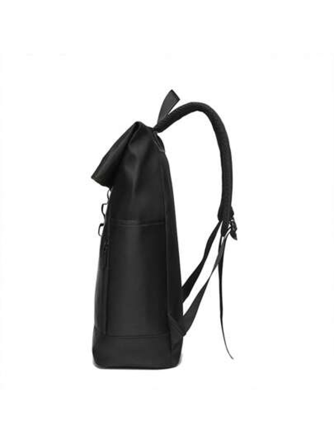 1pc Men s Backpack New Fashion Roll Top Flap Double Strap Backpack Large Capacity Business Casual Sports Outdoor Travel Waterproof Nylon Solid Color Music Festival Gift