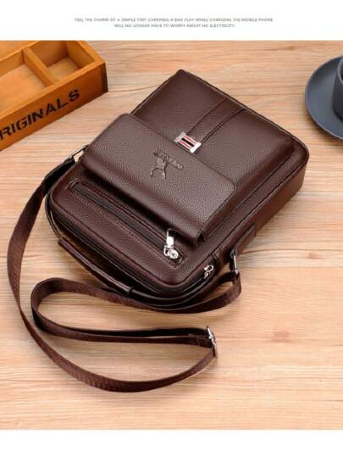 1pc Men s Shoulder Crossbody Waist Hand Chest Bag PU Water Proof Wear Resistant Material With Large Capacity Pockets Adjustable Strap Convenient And Portable New Fashionable Business Bag Ideal Gift Si