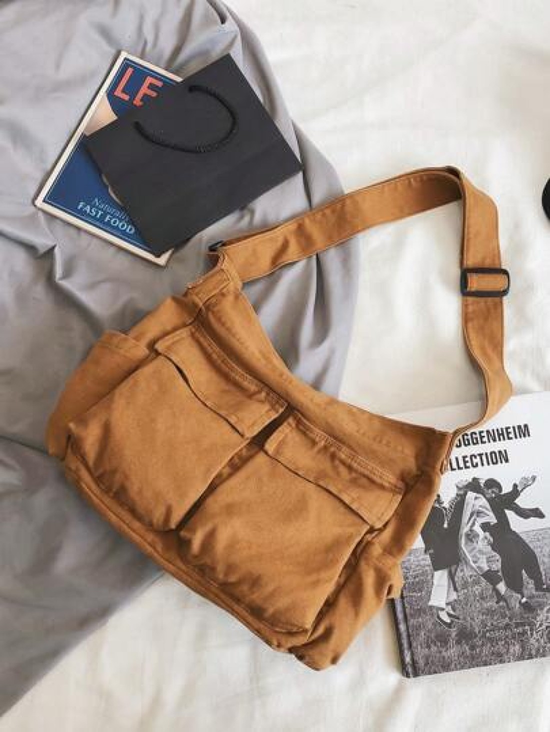 peach tree 1pc Men s Casual Shoulder Bag Messenger Bag Crossbody Bag Daily Use Mini Nylon Waterproof Sling Bag Multifunctional Outdoor Bag Simple Elegant Black Gift For Men Dad Boyfriend Students Larg