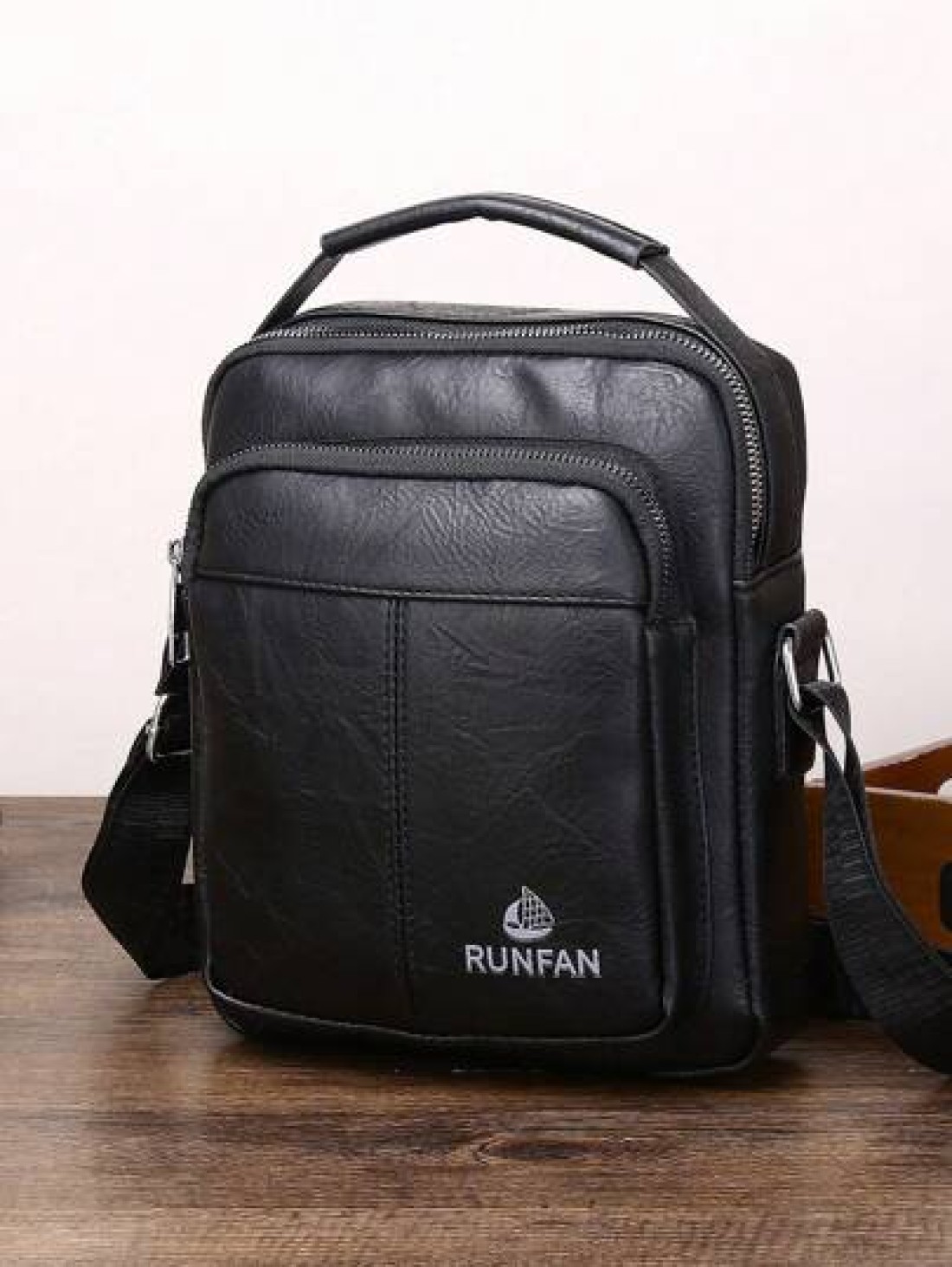 HOVI S Men s Fashion Slim Crossbody Bag Stylish Ultra Thin Business Casual Commuter Shoulder Bag With Flap Multi Compartment Large Capacity Multi Functional Messenger Bag For Men