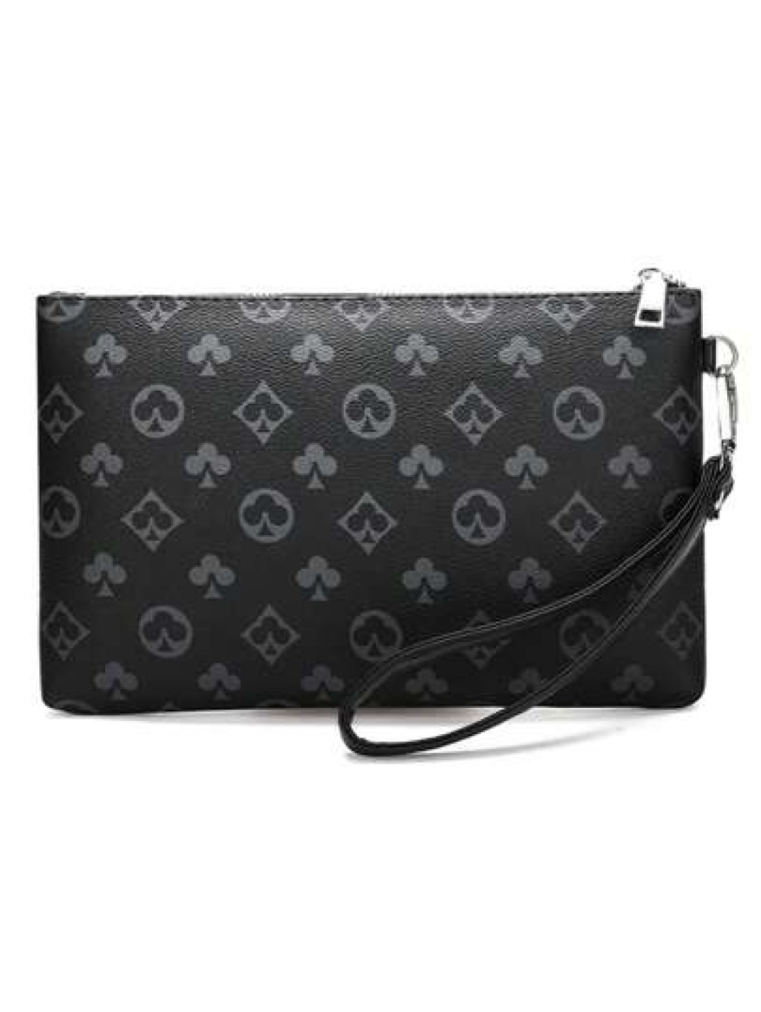 Portable Fashion Pu Leather Men Wallet Hand Bag Male Clutch Purse Large Capacity Coin Zipper Purses Money Bag Wash Bag Toiletry Bag Handbag For University Students For Outdoor Travel Work And School H