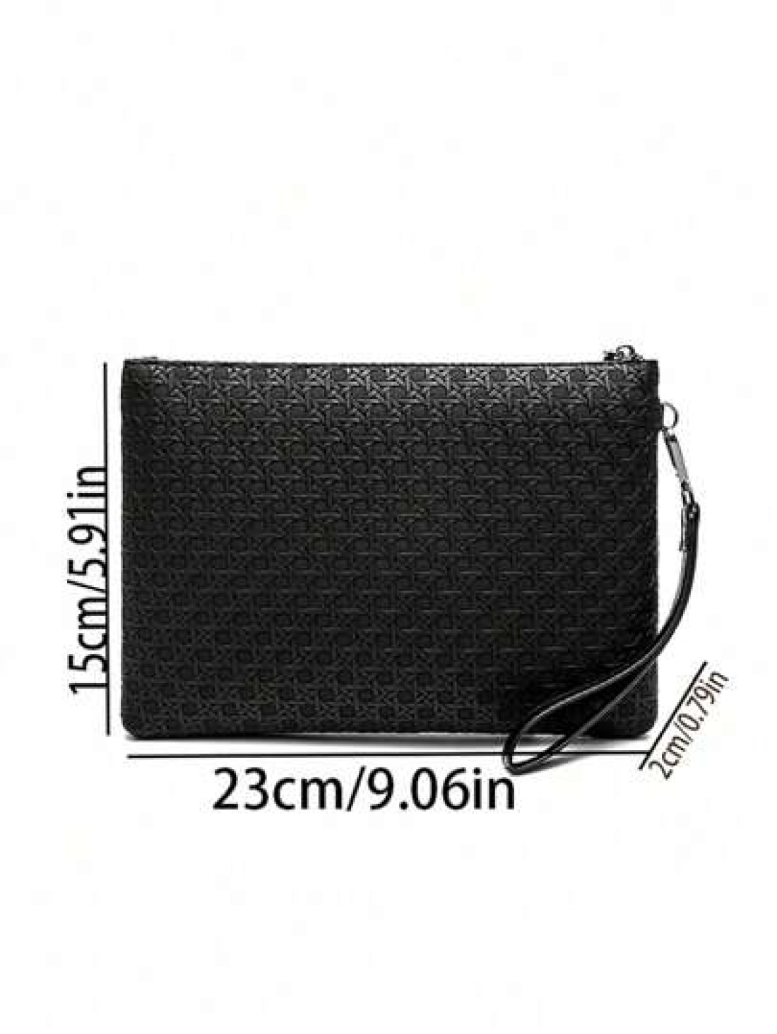 Men Single PU Embossed Clutch Wrist Bag Clutch Bag Hand Bag Wristlet Bag Purses Travel Work Summer Holiday Bag Multi Functional For Commute Undergraduates University Stylish Practical Portable Handbag