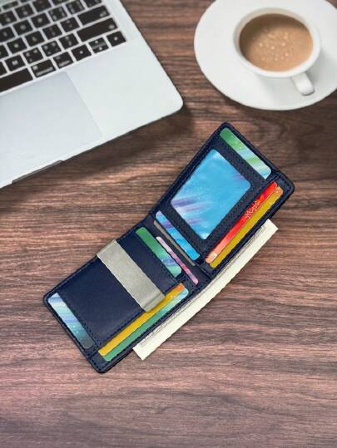 HOVI S Carbon Fiber Short Wallet Business Minimalist Card Holder RFID Blocking Anti Theft Two Fold Money Clip Wallet Mini Bag Small Bag
