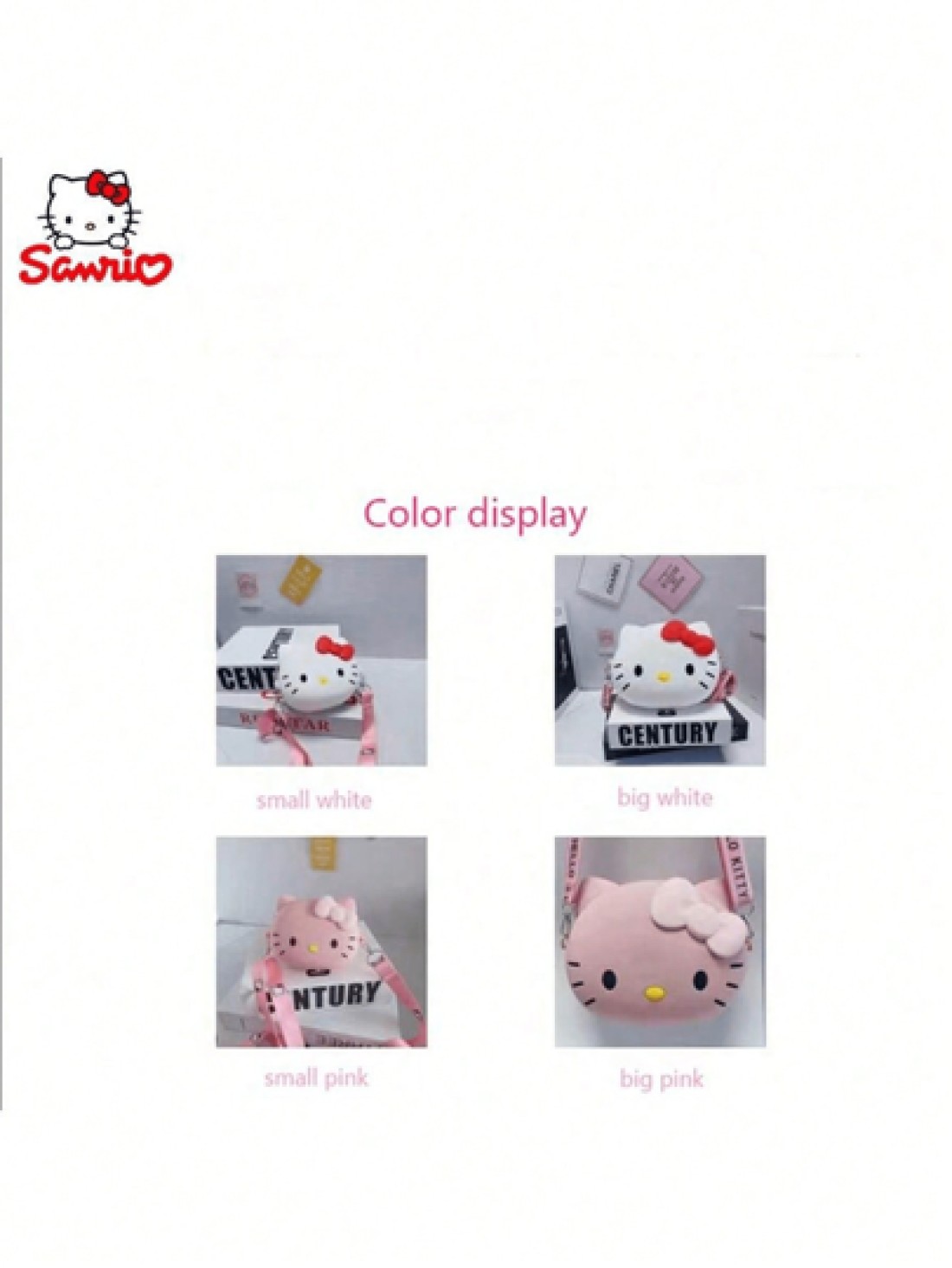 Sanrio حقيبة عبر الجسم بنمط كارتوني كيتي مرحبا قابلة للاستخدام كحقيبة كتف هدية للفتاة