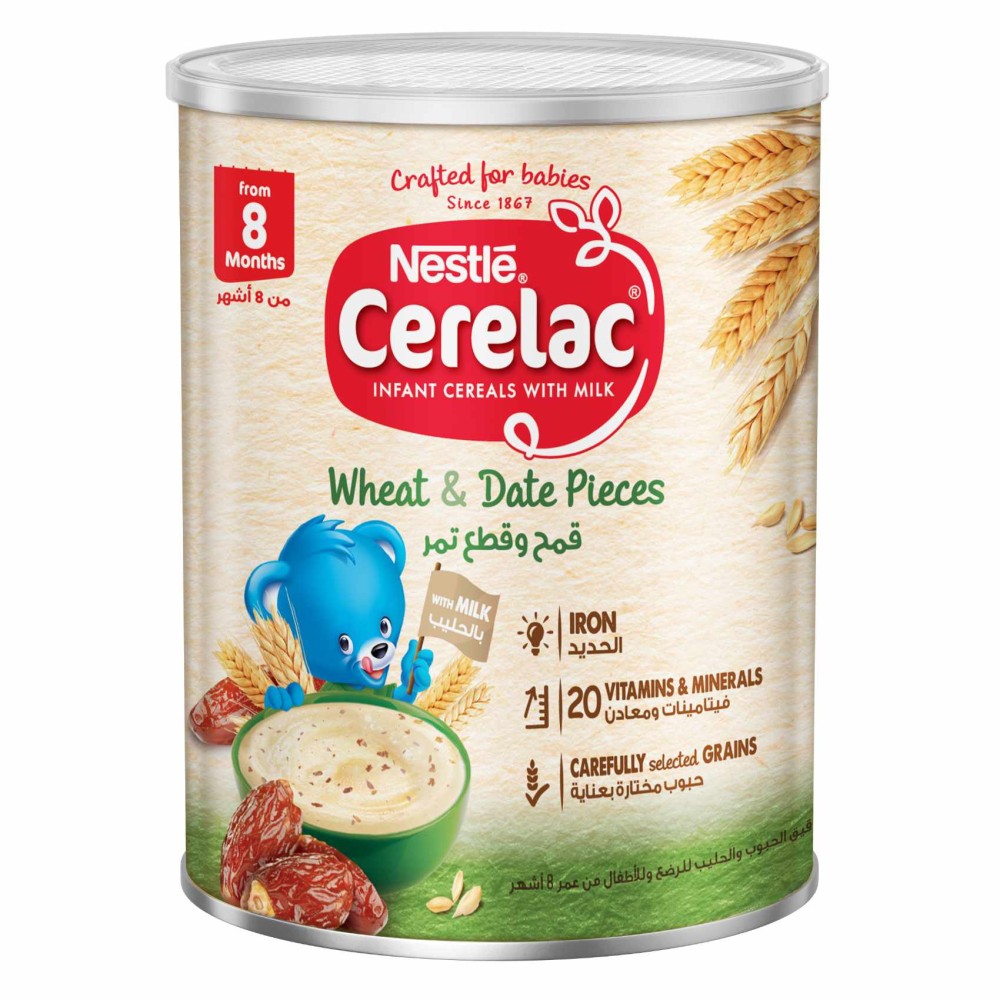 Nestle Cerelac Infant Cereal, Wheat and Date, from 8 Months, 400g