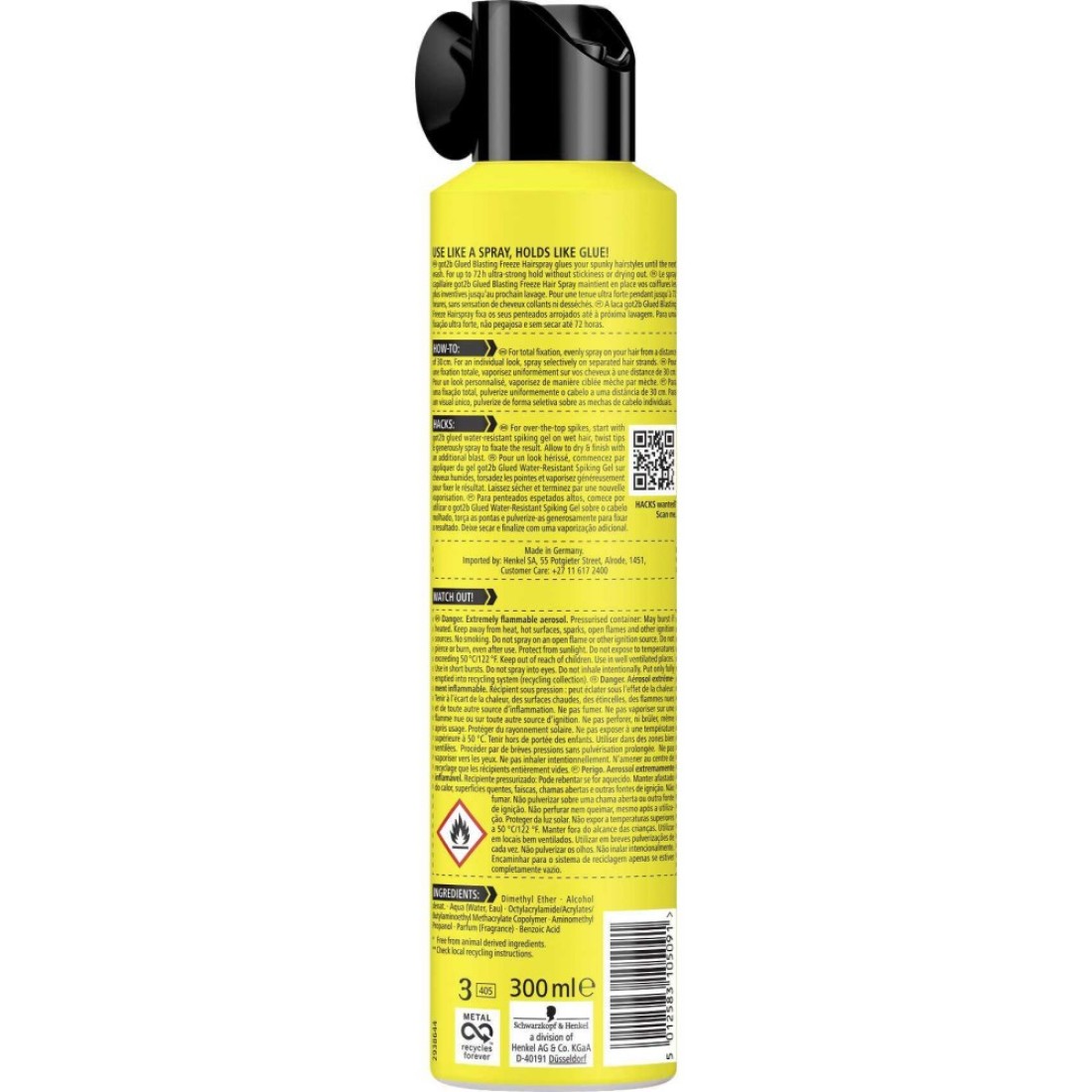Schwarzkopf got2b Glued Blasting Freeze Spray 300ml