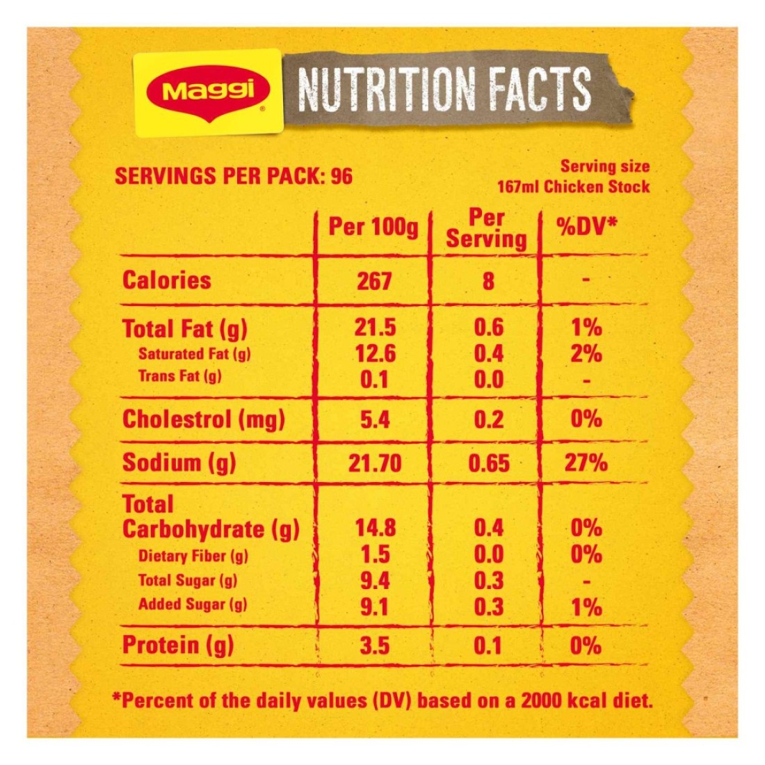 Nestle Maggi Chicken Stock 18g Pack of 28
