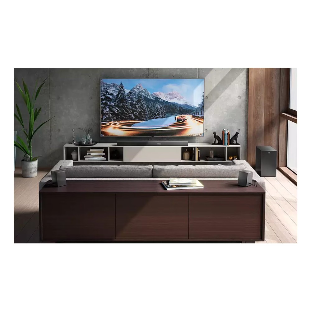 Philips 5.1.2 Channel Soundbar System With Wireless Subwoofer TAB8967 Black