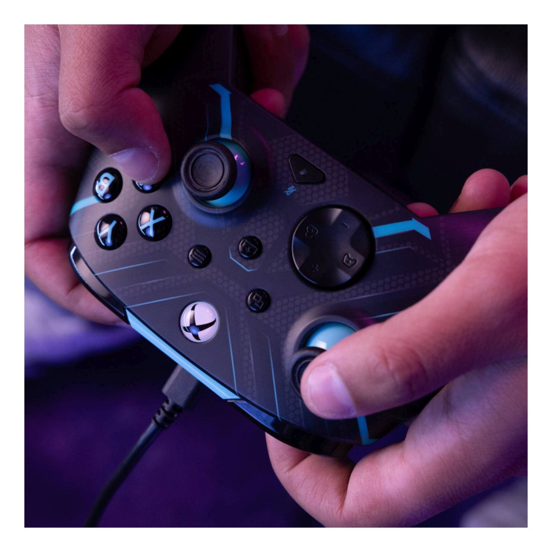 PDP Wired Rematch Controller for Xbox S and X Series Titan Steel Glow