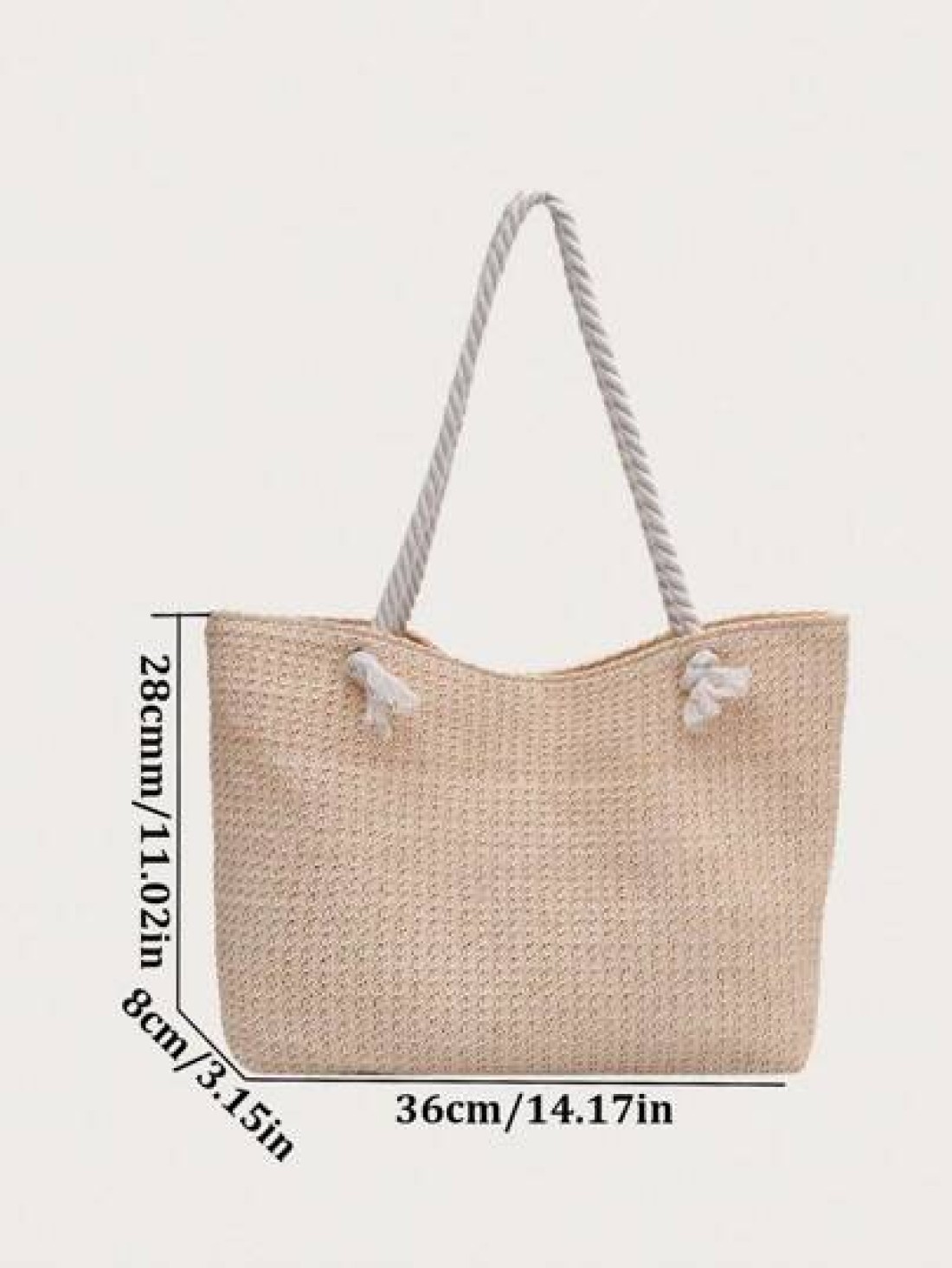 Woven Large Capacity Tote Bag Lightweight Shopping Shoulder Bag Summer Handbag Perfect For Travel Summer Women Bags For Vacation Holiday School Bag Large Capacity Portable For Teen Girls Women College