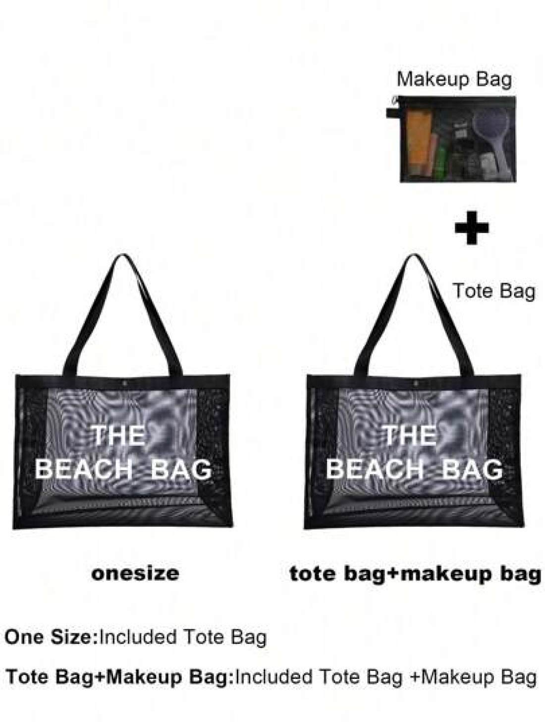 Nylon Material Alphabet Printed Beach Mesh Tote Bag With Beach Bag Use Tt Yourself Or Give Gifts To Others For Friends Mom Teachers Large Capacity Bag For Women School Bag Large Capacity Waterproof Fo
