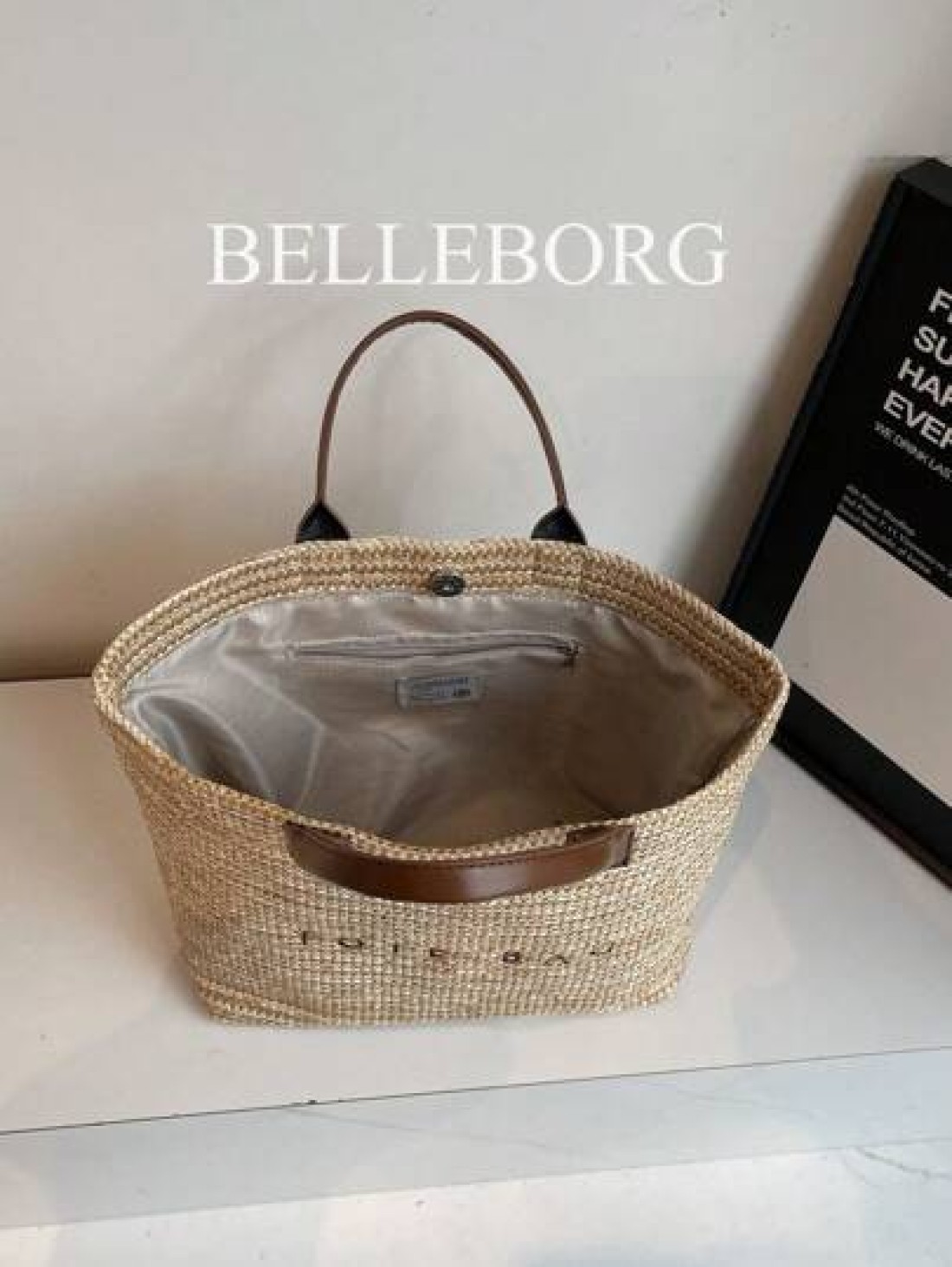 Large Capacity Casual Vacation Straw Tote Bag Minimalist Elegant Women Shoulder Handbag