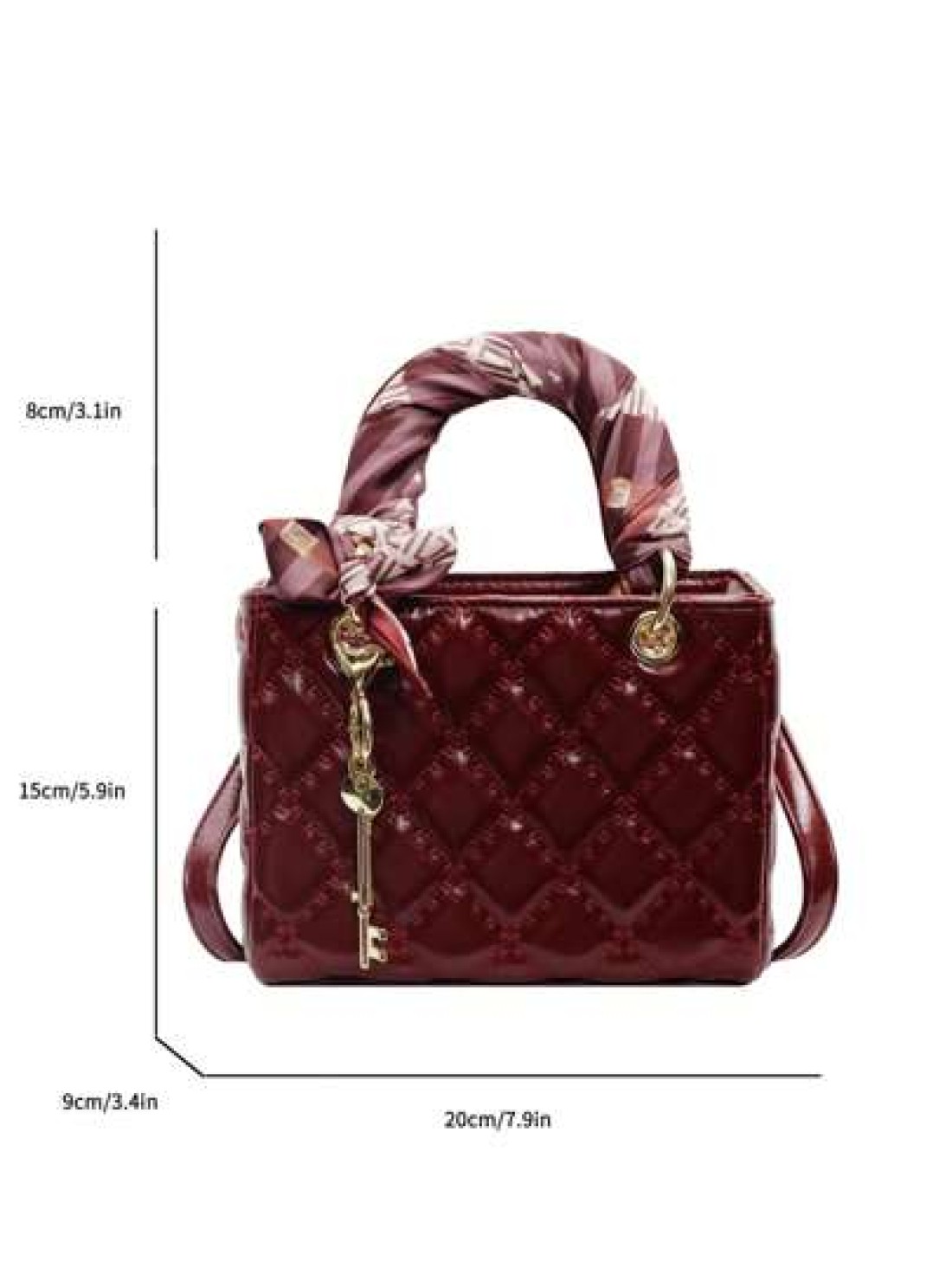 2024 New Burgundy Red Diamond Pattern Handbag Compact And Elegant High End And Atmospheric Crossbody Shoulder Bag Christmas Gift Perfect For Travel And Parties Best Mothers Day Gifts Women