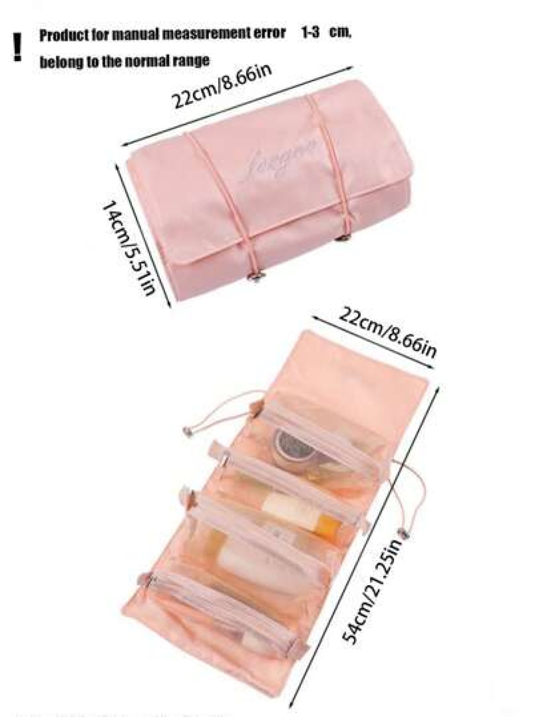 1pc Women s Waterproof 4 In 1 Travel Toiletry Bag Detachable Makeup Bag Cosmetic Pouch Pink Bathroom Bag Storage Bag Makeup Brush Holder Portable Compartment For Cosmetics Makeup And Lipstick Great Fo