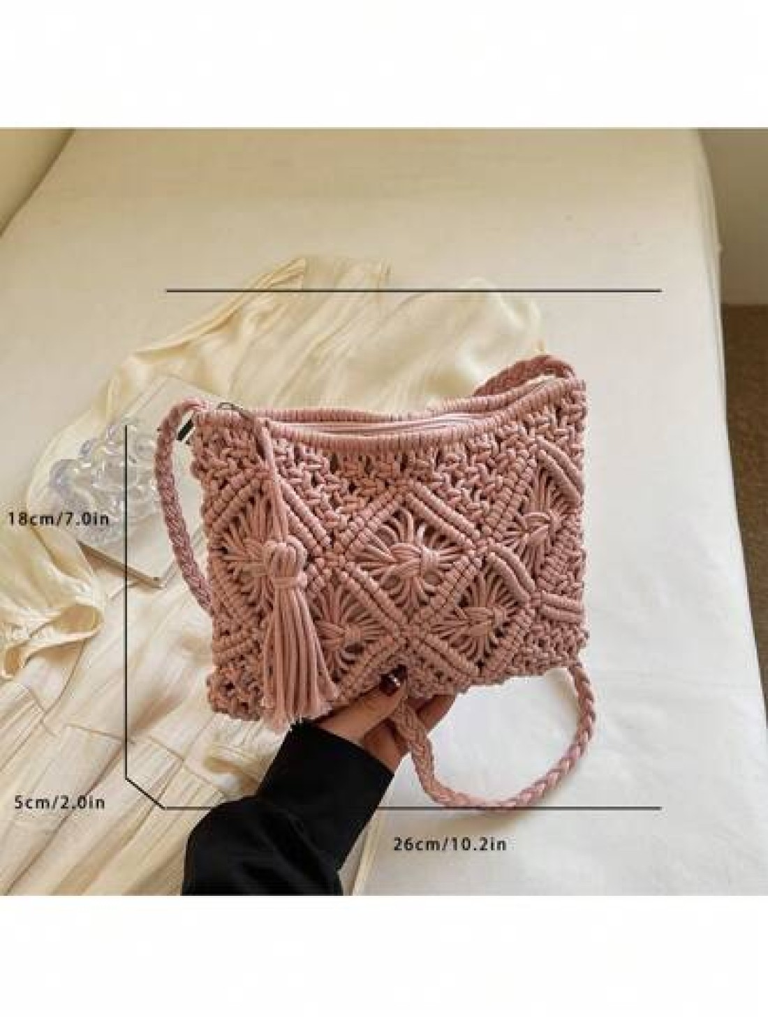 Handwoven Small Crossbody Bag For Women New Woven Shoulder Bag Niche Beach Casual Versatile Square Small Envelope Bag Fashion Crossbody Bag For Holiday Beach