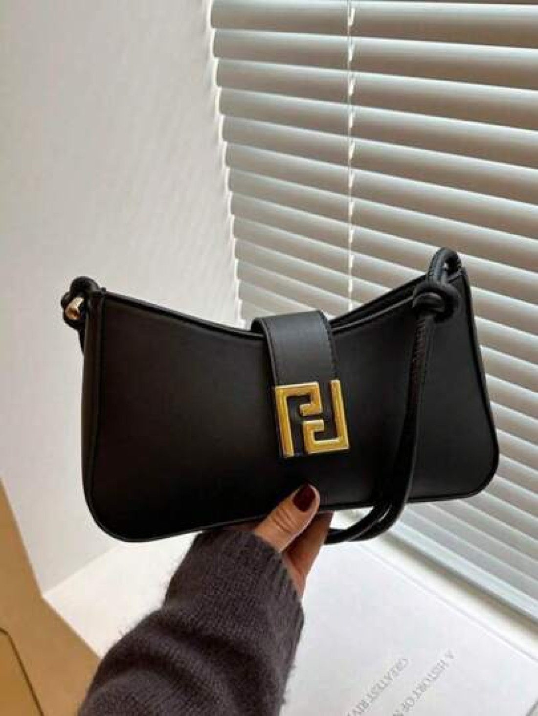 Women Fashion Casual Commute Solid Col Or Shoulder Bag Portable Crossbody Bag Suitab Le For Dating Shopping Gift
