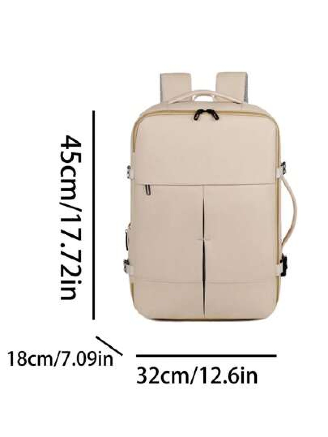 New Fashionable Simple Solid Color Large Capacity Backpack For Business Travel Luggage Bag Short Distance Multi Pocket Business Computer Bag Commuter Backpack