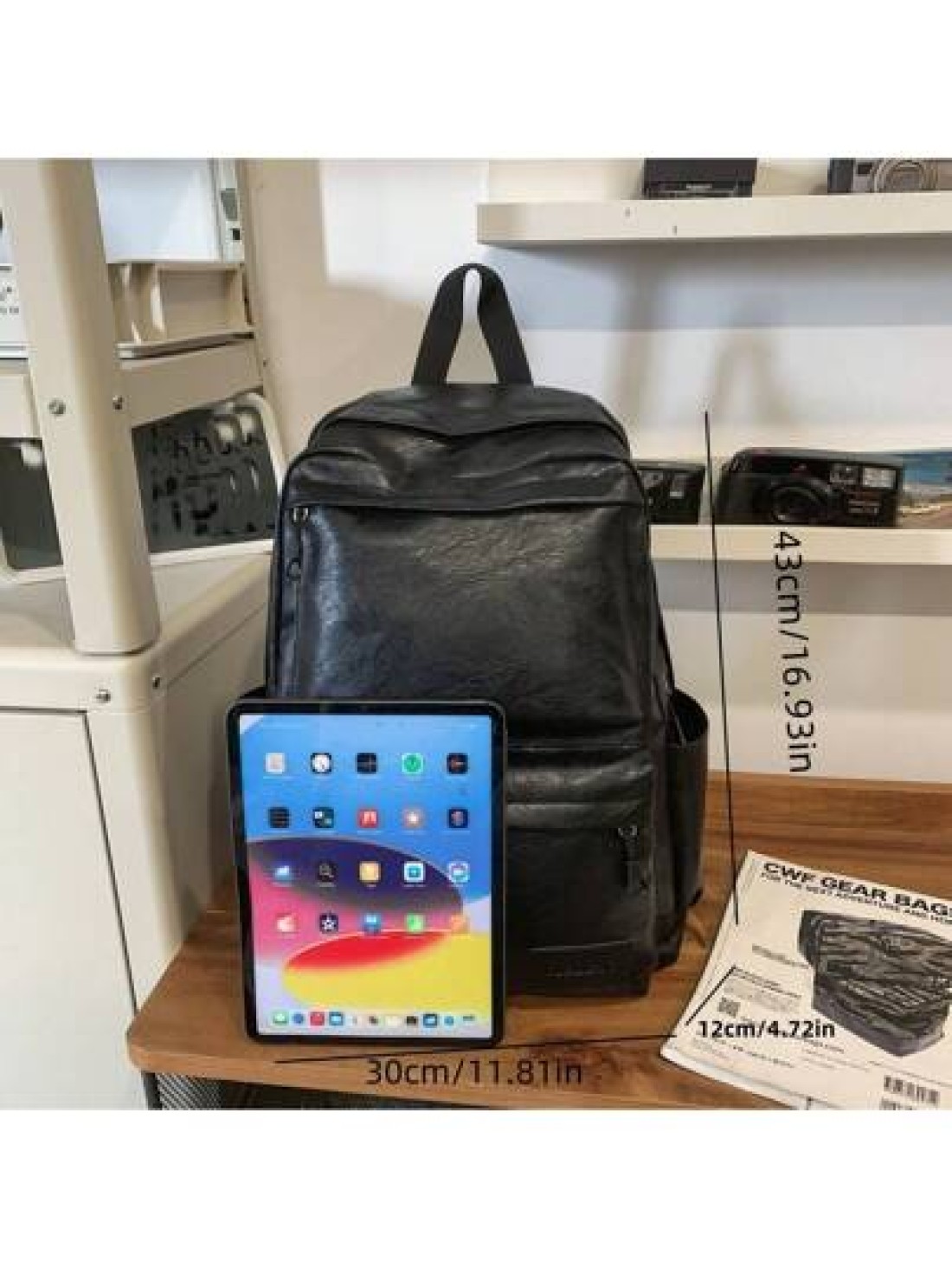 14 7inch Laptop Backpack Large Capacity Rucksack For School Teenagers Boys Men PU Leather Backpacks Male Schoolbag