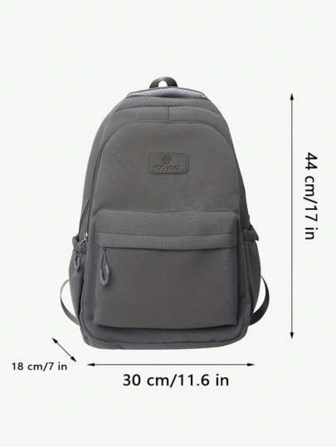 High Capacity Backpack For Teens Casual Nylon School Bag With Adjustable Strap Zipper Closure Polyester Lining Sewing Thread Detail Wet Wipe Clean 33 46inch Shoulder Strap Ideal For Outings