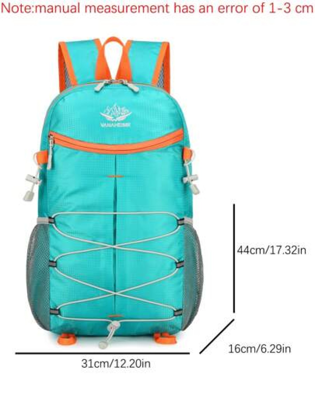 1 Pc Foldable Outdoor Adventure Backpack Minimalist Hiking Pack Large Capacity Gym Bag Multifunction Personality Casual Laptop Backpack Portable Fitness Training Bag With Multi Pockets Large Capacity