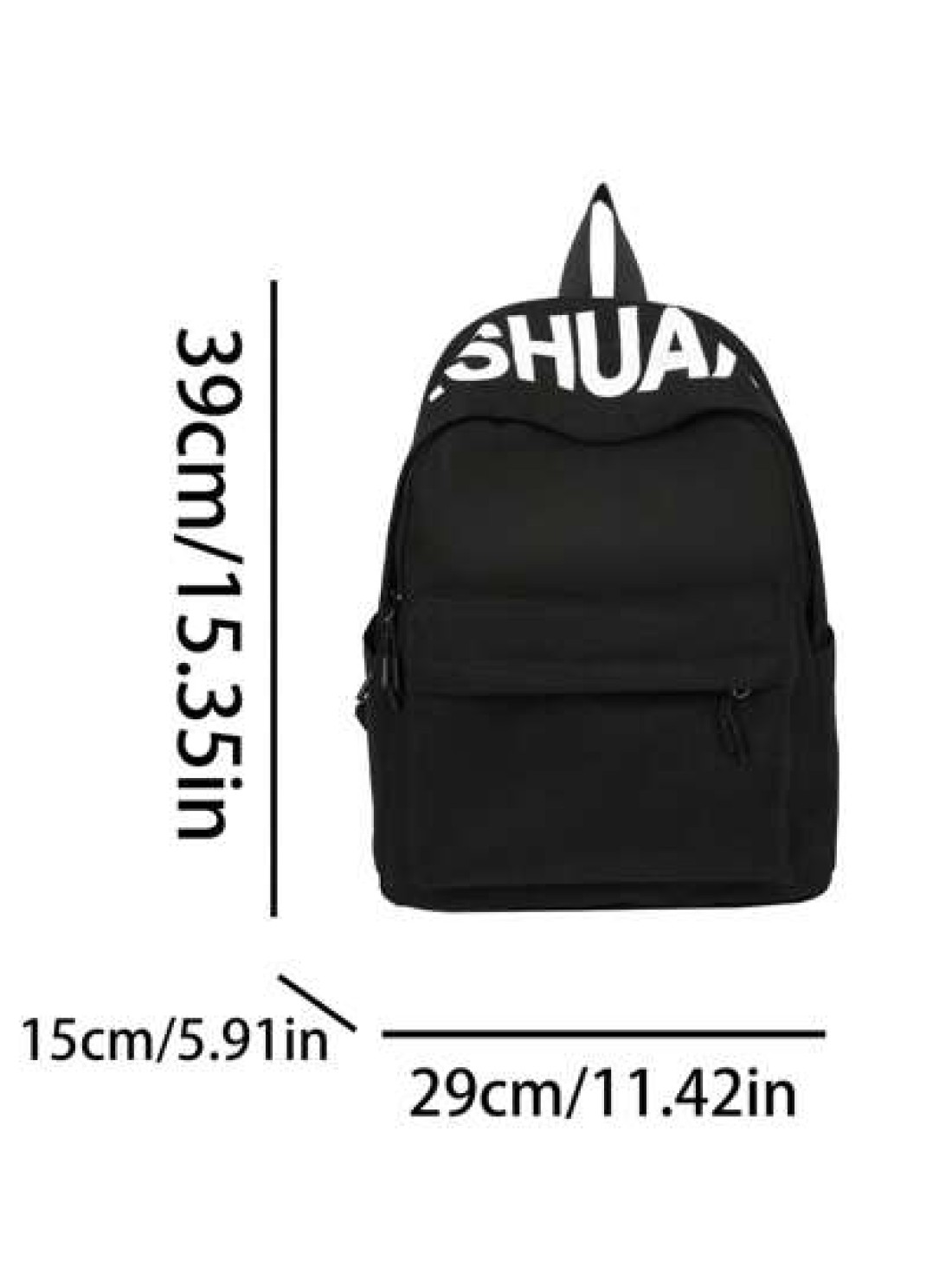 Men s Casual Backpack With Large Capacity Letter Print Minimalist Design Lightweight Versatile Suitable For Students And Commuting Unisex