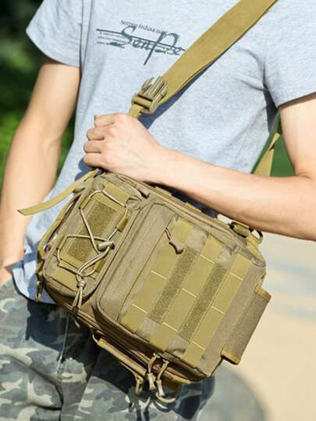 1 New Men 10L Multi Function Tactical Chest Bag Suitable For Fishing Cycling Running Hiking Beach And Other Outdoor Activities Convertible Crossbody Shoulder Chest And Handbag Styles