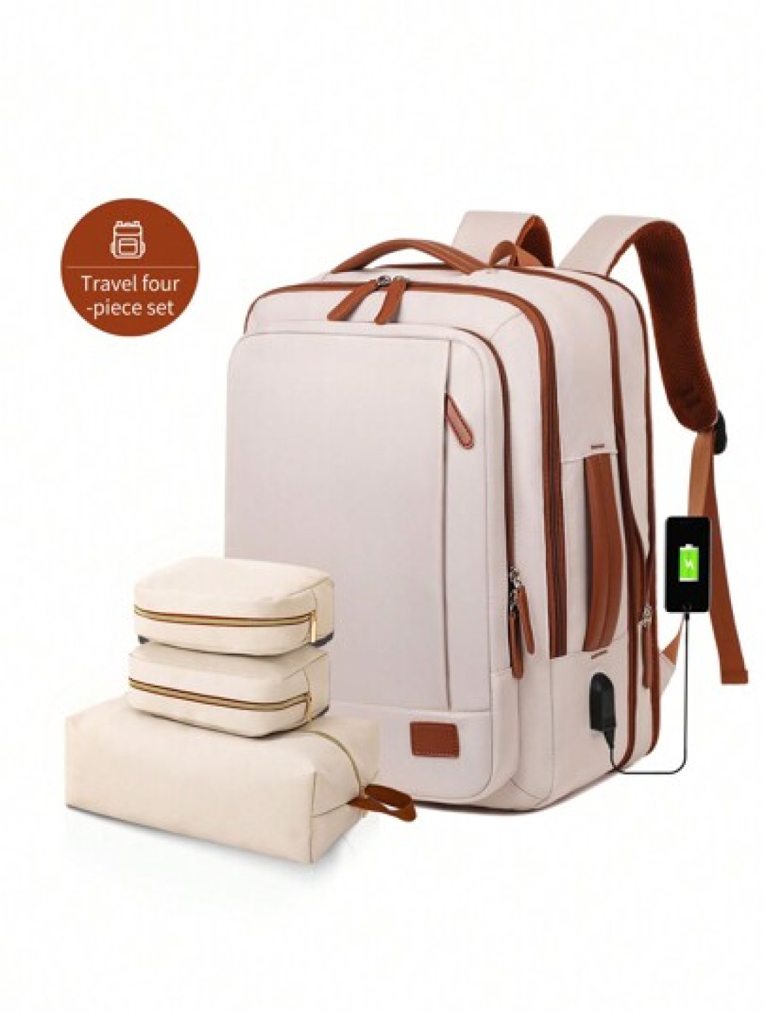 Myco Carry On Travel Backpack For Men Flight Approved 40L Personal Item Backpack With 3 Packing Cubes Travel Book Bag For Weekender College Office Christmas Gifts Winter Christmas Bag Travel Bag Schoo