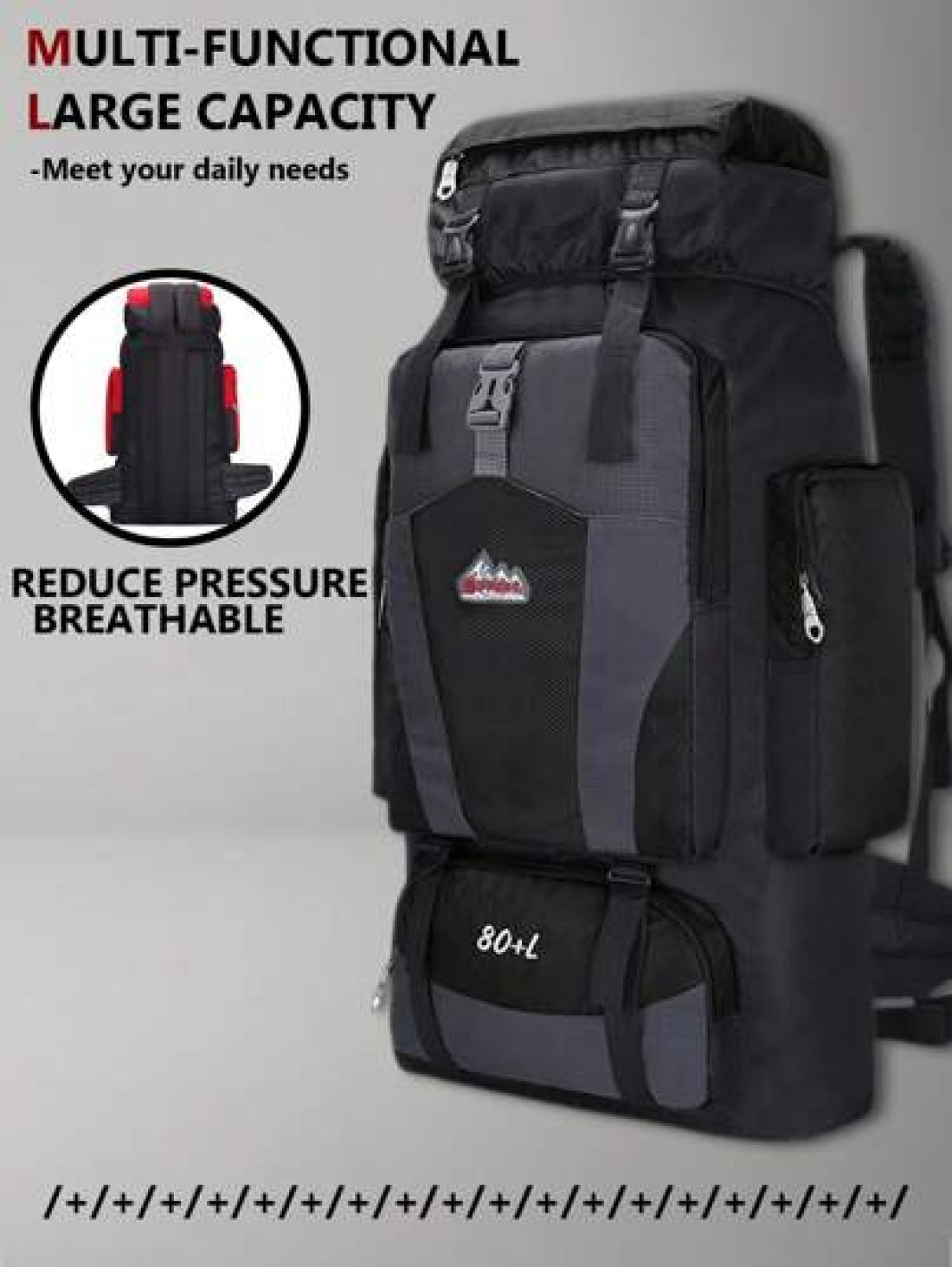 Light Hiking Bag Large Capacity Backpack Adjustable Travel Bag Multi Functional Hiking Bag Multi Pocket Duffel Bag Multi Pocket Camping Bag Suitable For Travel Holiday Hiking Hiking Camping Outdoor Sp