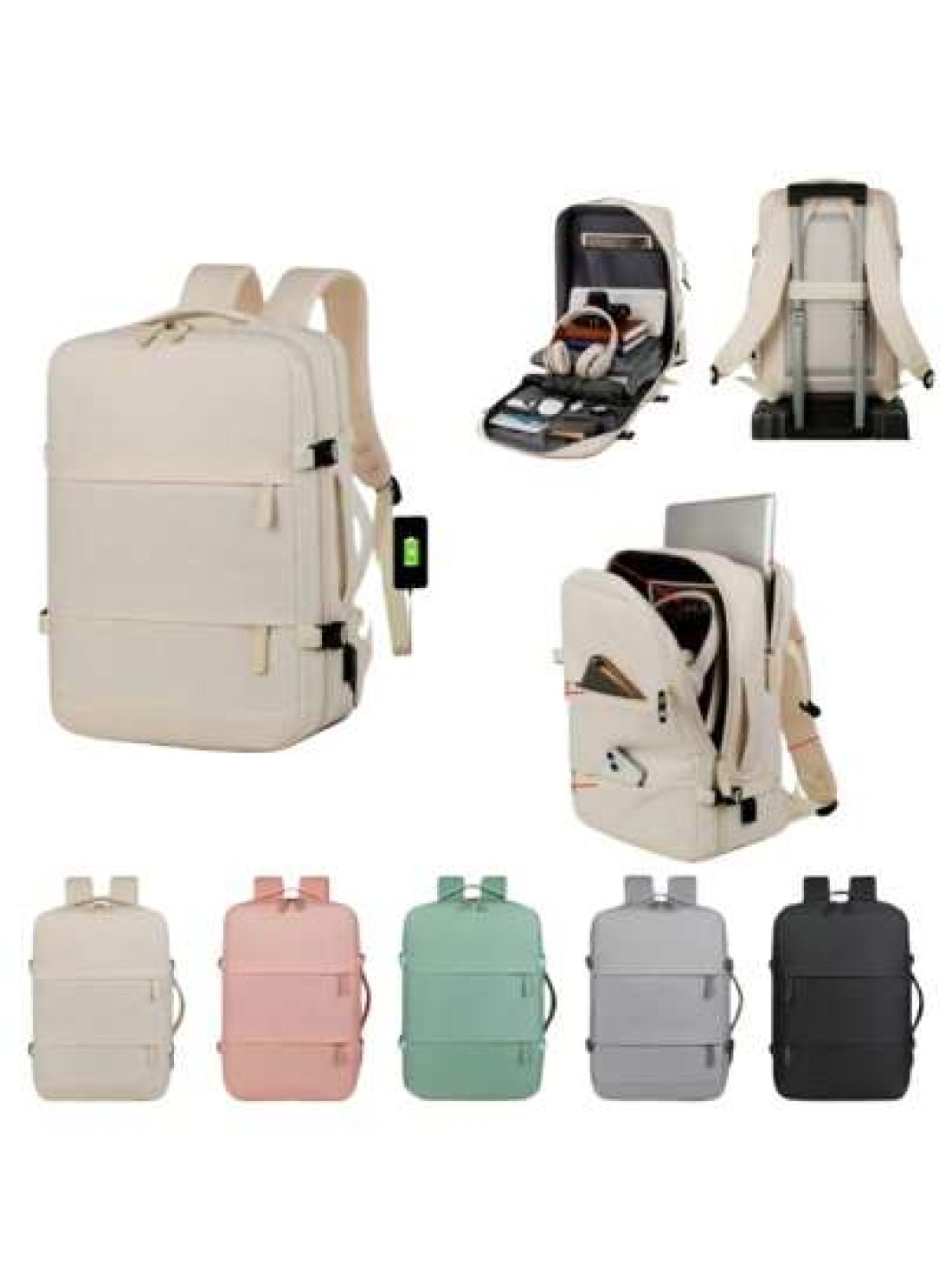 1pc Large Travel Backpack For Men Business Laptop Backpack Carry On Bag 40x20x25 Carry On Backpack Airline Approved Waterproof Backpack Multifunctional Independent Shoe Compartment Wet And Dry Separat
