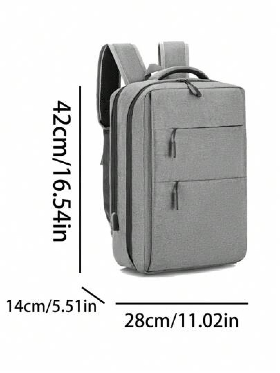 New Fashionable Simple Solid Color Large Capacity Backpack For Business Travel Luggage Bag Short Distance Multi Pocket Business Computer Bag Commuter Backpack Unisex