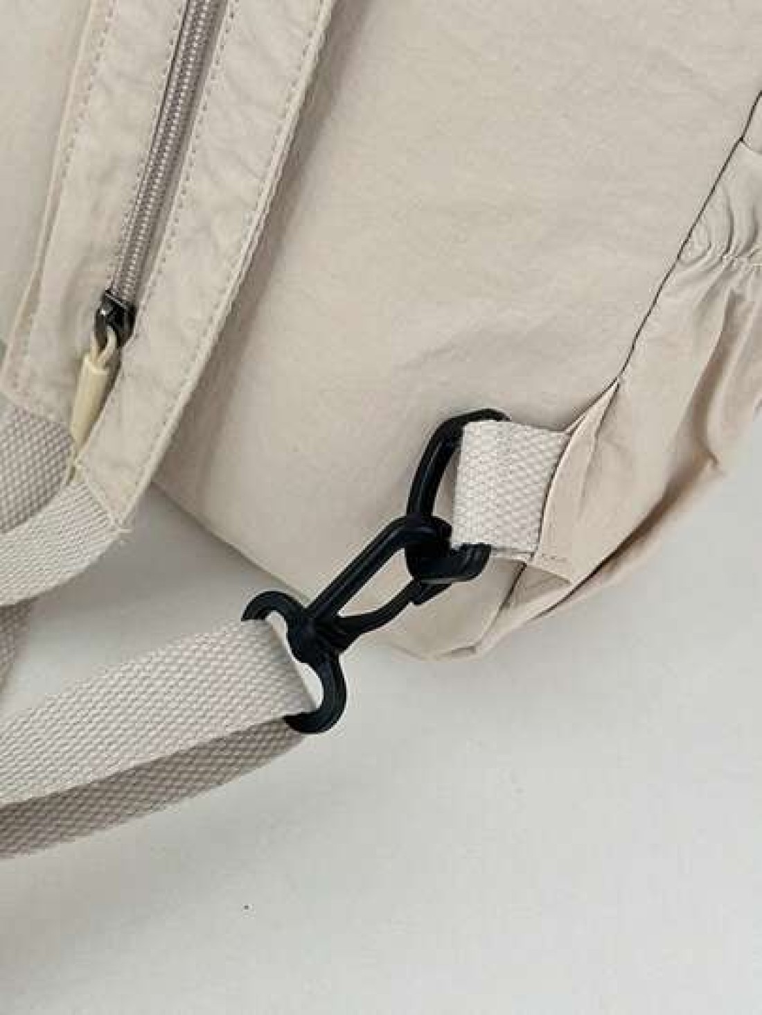 Solid Color Nylon Mini Backpack Unisex Multipurpose Handheld Shoulder Bag Suitable For College Students Zipper Closure Daily Wear