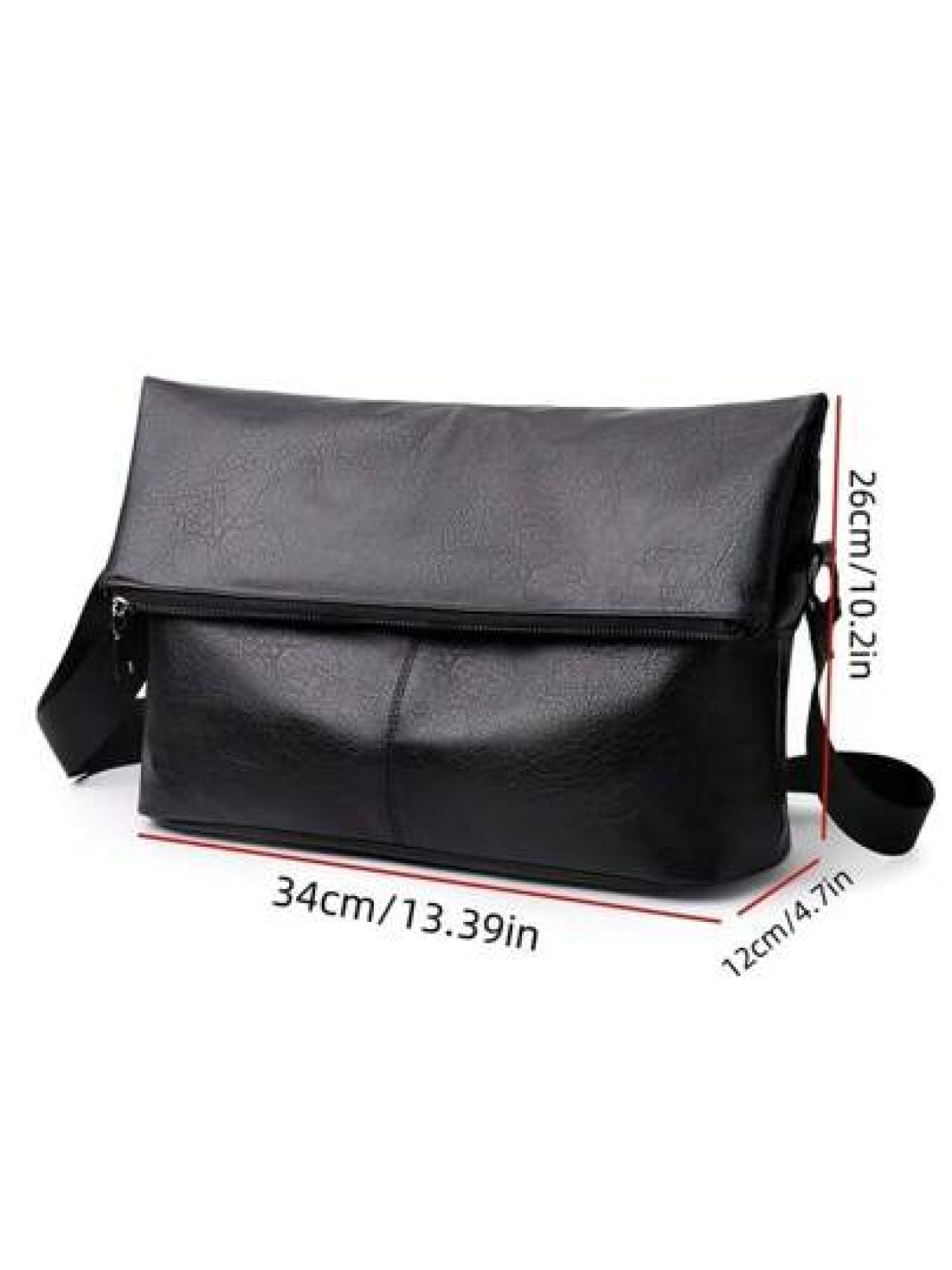 New Men s Commuter One Shoulder Diagonal Crossbody Bag Lightweight PU Soft Leather Small Bag Minimalist Design Foldable High End Handbag