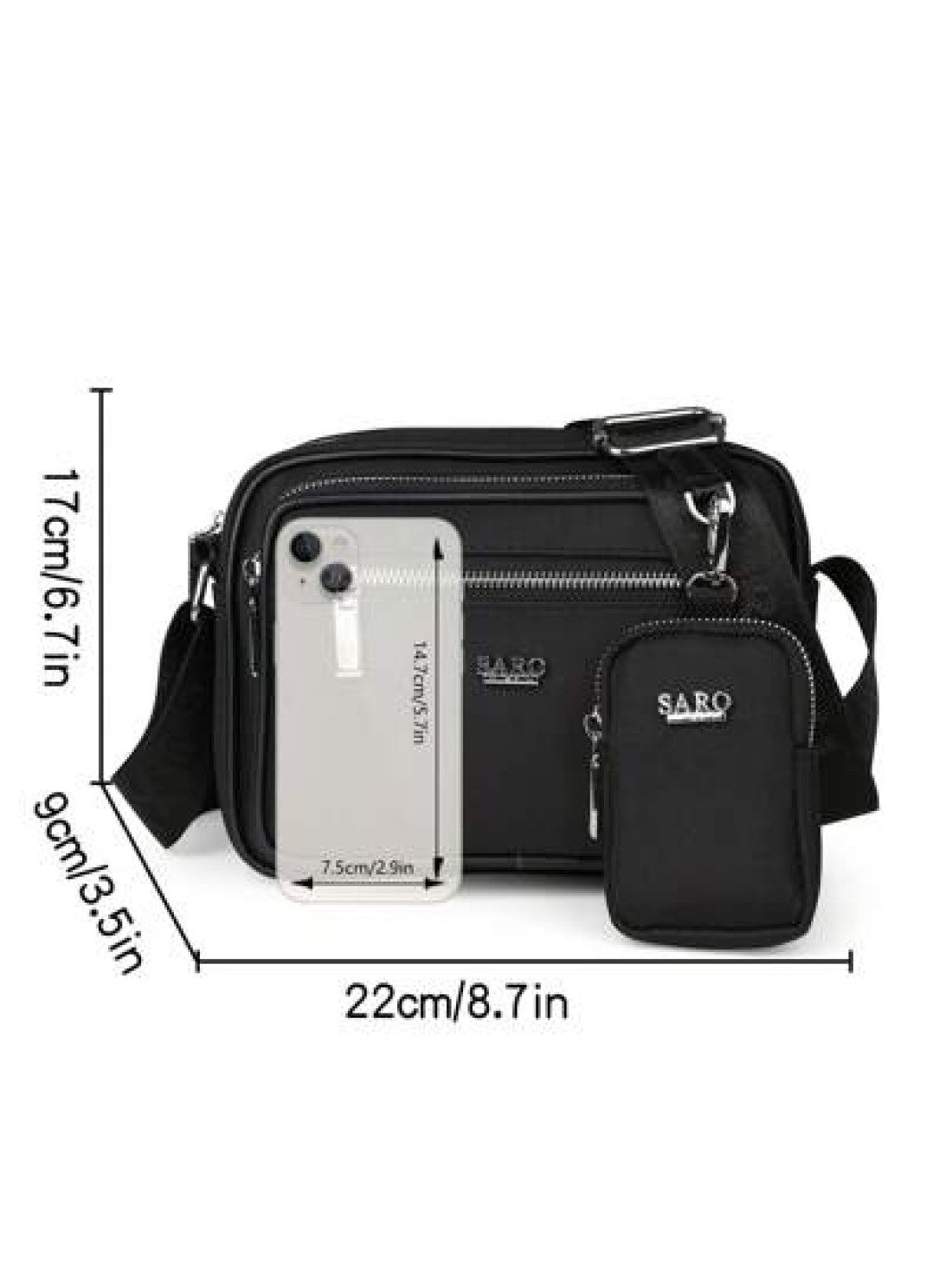 saroxi 1pc Men s Shoulder Bag Side Pocket Messenger Bag Crossbody Bag Square Bag Multi Function Scratch Resistant And Durable PU Leather Casual Style Black And Brown Gift For Men Boyfriend Teacher