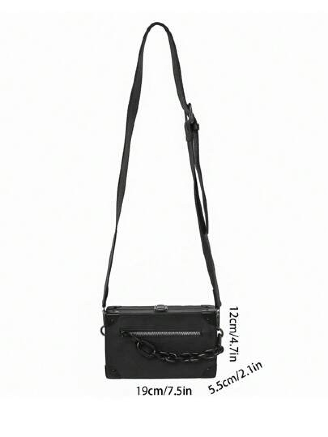 1pc Crossbody Bag Shoulder Bag Apricot Black Brown Elevated Style Sling Vacation School Summer Waterproof Mini Carry On PU Leather Black Personalized Gifts Boyfriend College Bag Freshman Vintage Trave