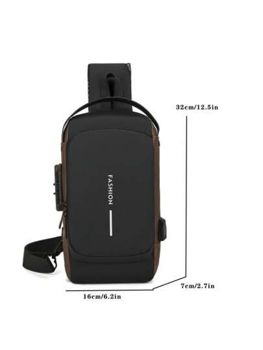 New Motorcycle Bag With Password Lock Anti Theft Crossbody Bag Men Sports Outdoor USB Interface Chest Bag Sling Bag