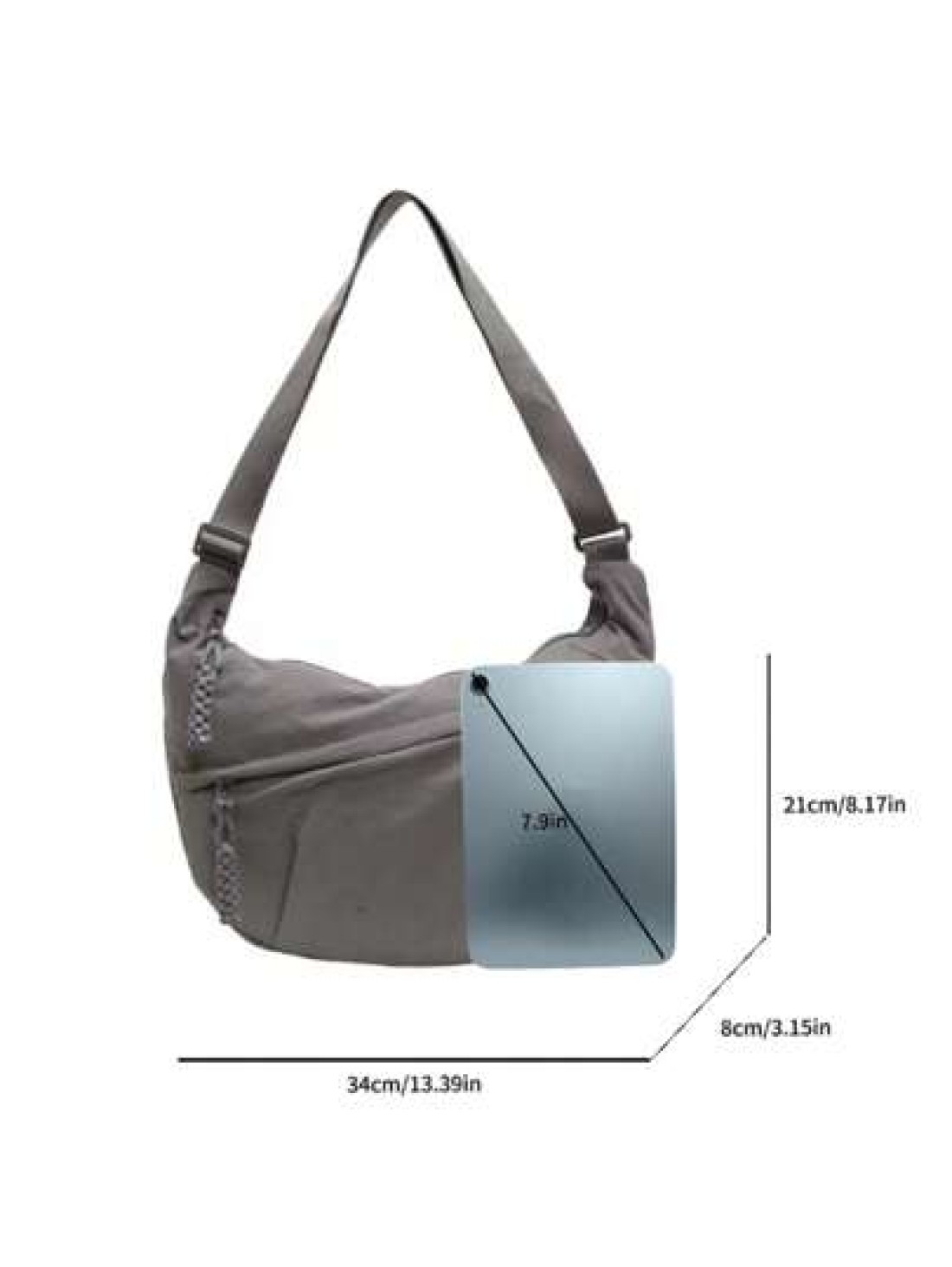 Men s Stylish Solid Color Large Capacity Crossbody Bag Business Commuter Simple Chic Shoulder Bag Streetwear Dumpling Bag Outdoor Activities Convenient Travel Sling Bag Multi Pocket Suitable For High