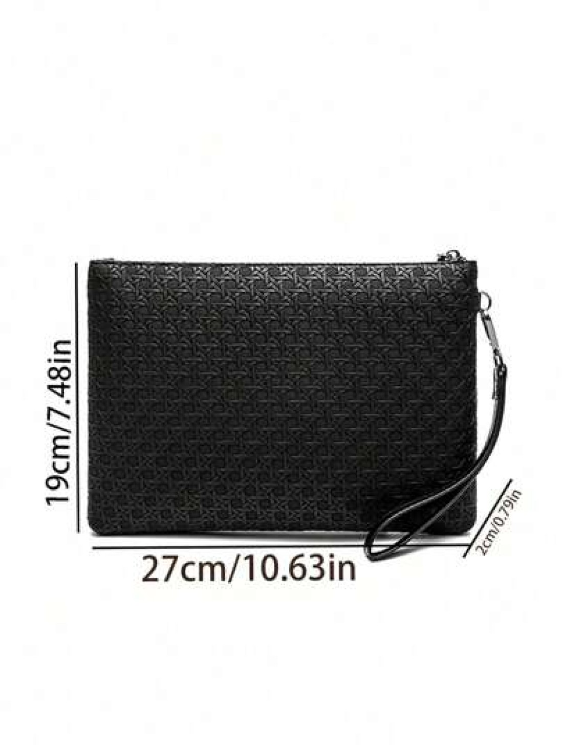 Men Single PU Embossed Clutch Wrist Bag Clutch Bag Hand Bag Wristlet Bag Purses Travel Work Summer Holiday Bag Multi Functional For Commute Undergraduates University Stylish Practical Portable Handbag