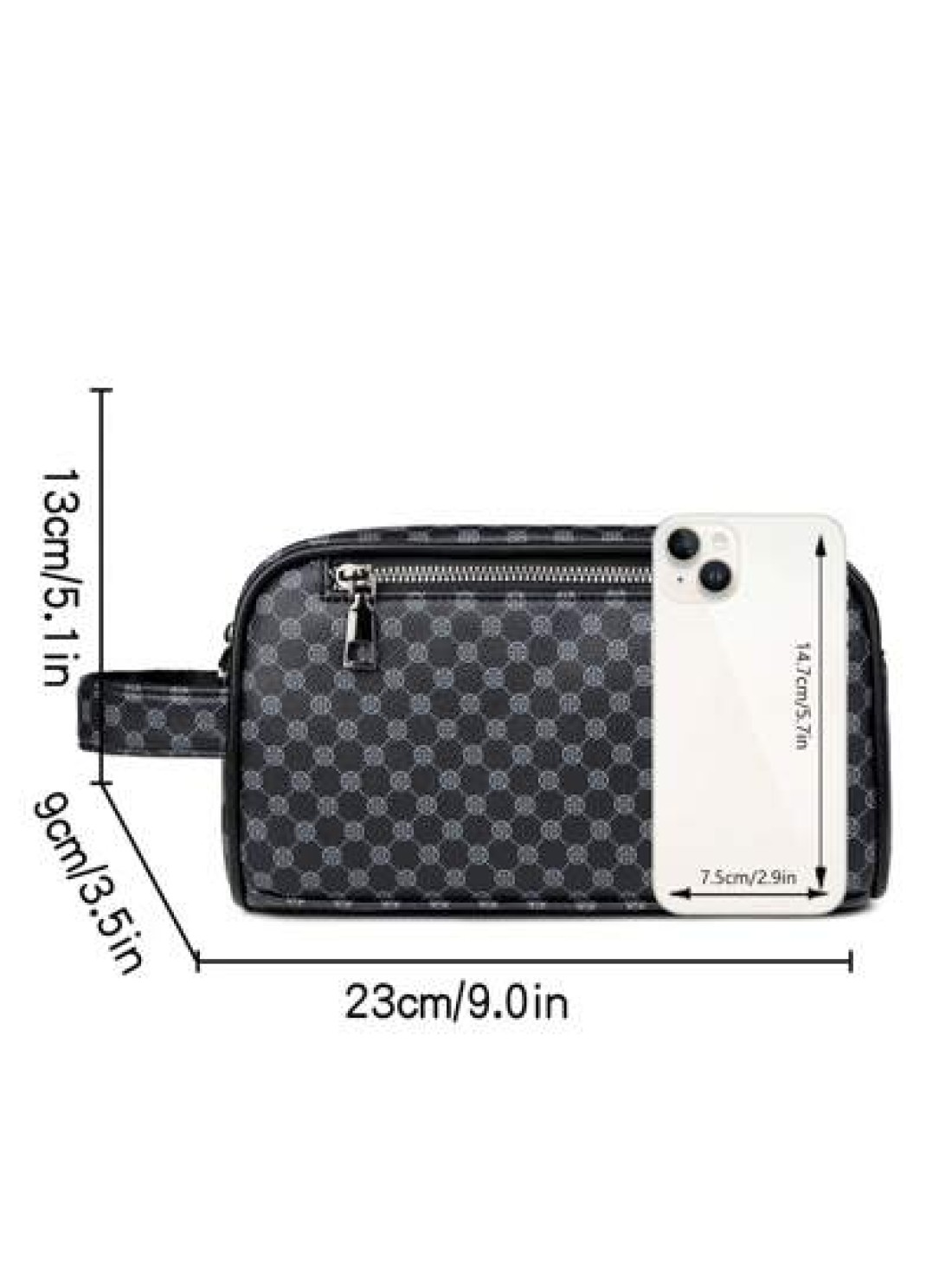saroxi Men s Large Capacity Fashion Casual Outdoor Travel Hand Wrist Pouch Big Storage Portable High End Simple And Stylish Suitable For Office Gift For Young People Students Men Bag Gifts For Men Chr