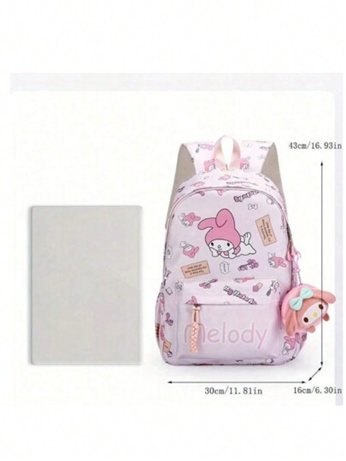 Sanrio حقيبة ظهر Sanrio، حقيبة مدرسية كاواييه أنيقة ، حقيبة ظهر ملونة للفتيات ، حقيبة خارجية قابلة للطي سعة كبيرة